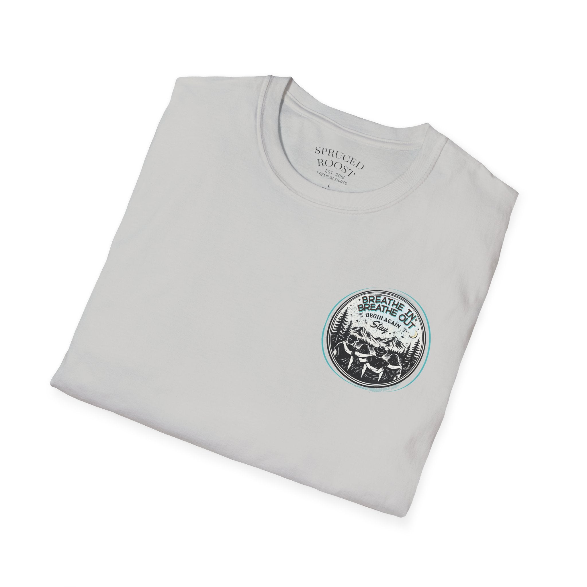 Breathe In, Breathe Out - Women's Unisex Sized Crew Graphic T-Shirt