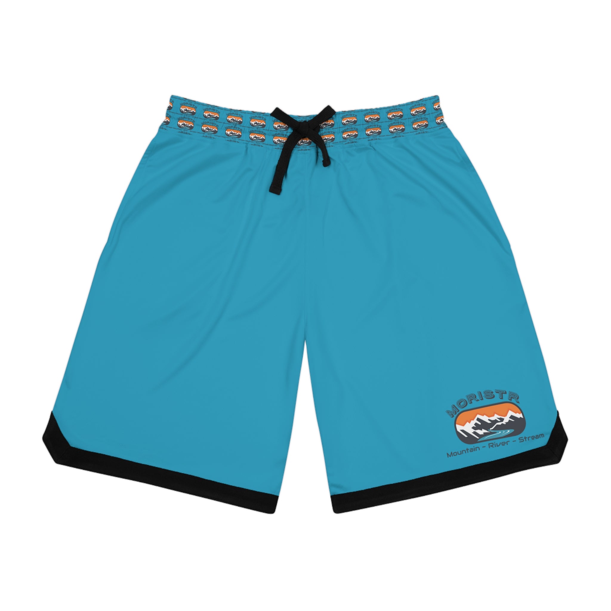 MORISTR Blue Basketball Rib Shorts (AOP)