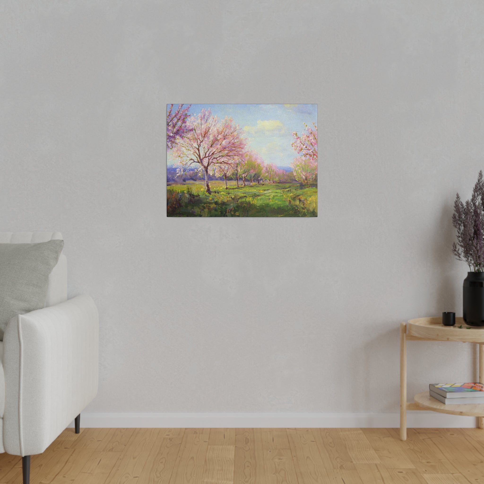 Peach Orchard on Mavericks Farm - Julian Onderdonk - Matte Canvas, Stretched, 0.75" - Spruced Roost