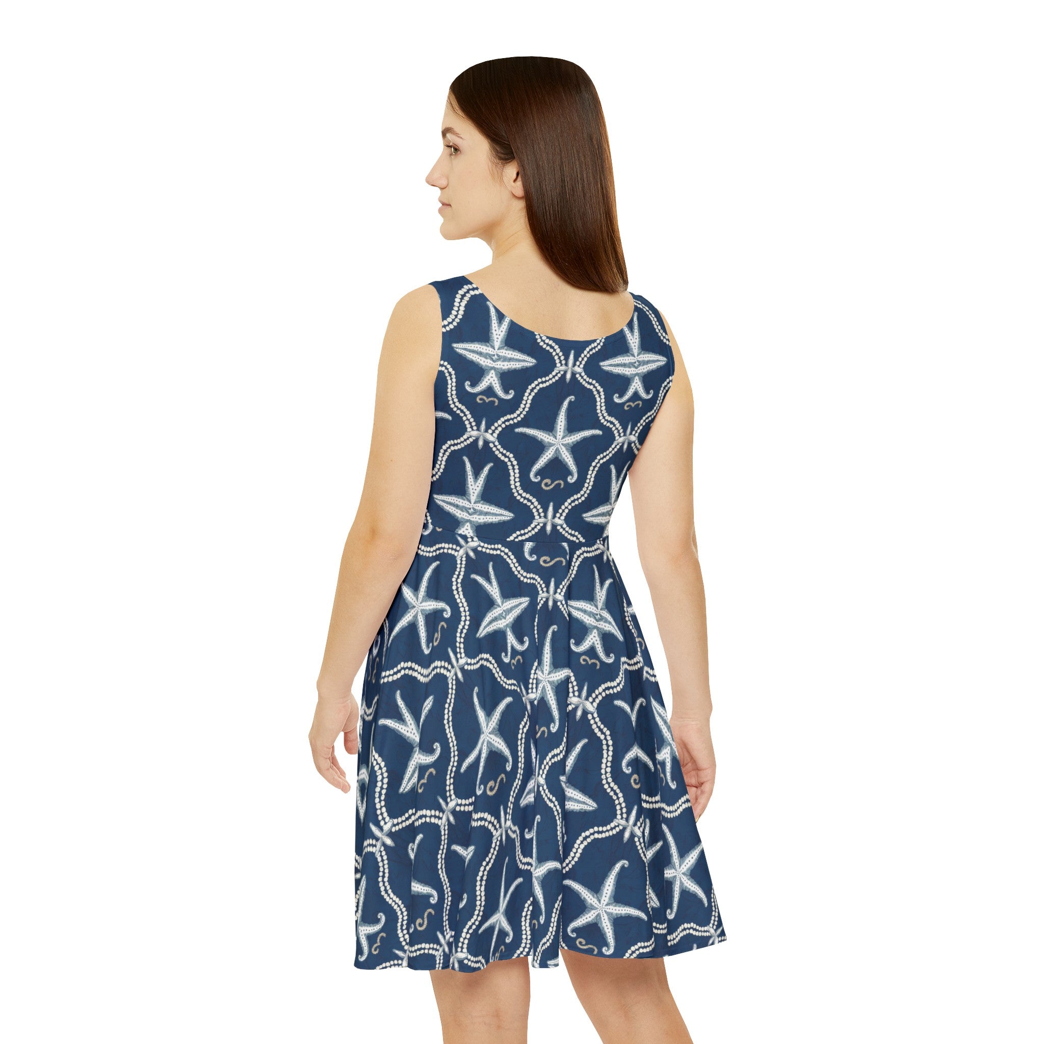 Nautical Starfish - Women's Skater Tank Dress (AOP)