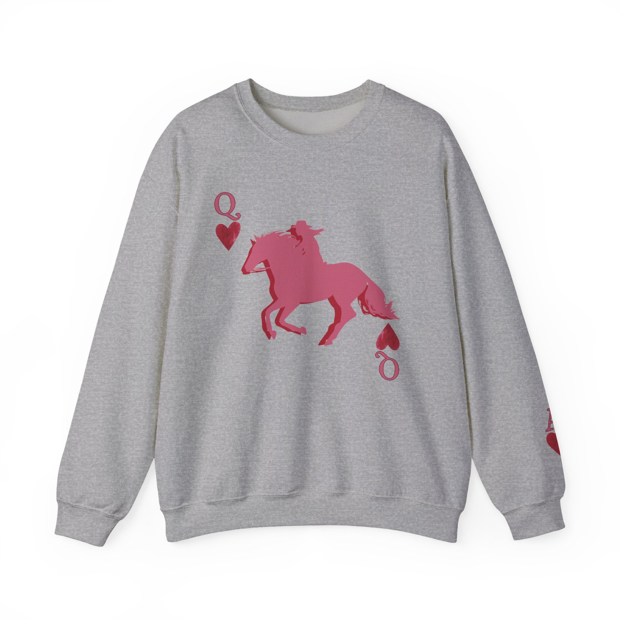 Queen of Hearts - Ace up your sleeve - Cowgirl Queen rewneck Sweatshirt — - Spruced Roost