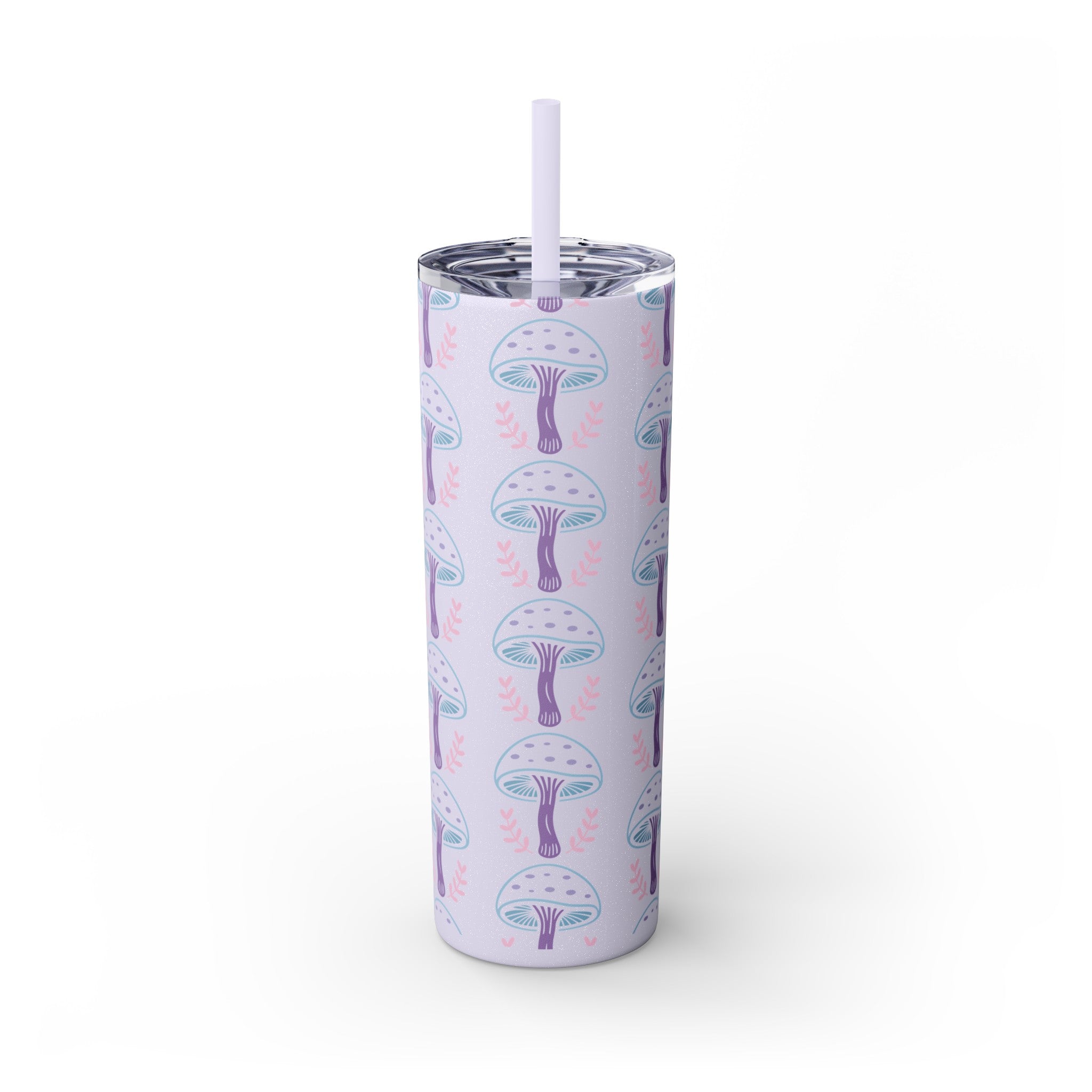 Glitter Tumblers Mushroom Magic - Skinny Tumbler with Straw, 20oz