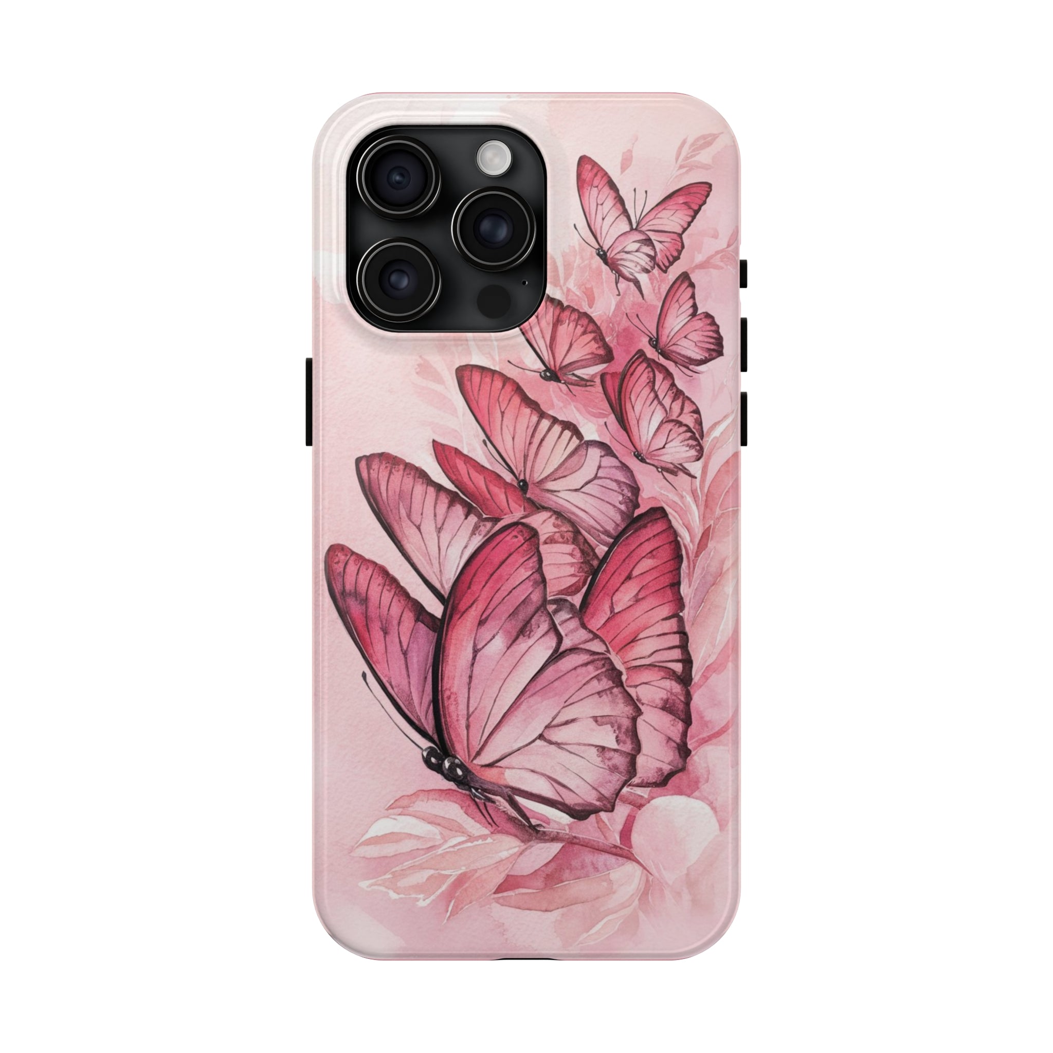 Pink Butterflies - Tough Phone Cases