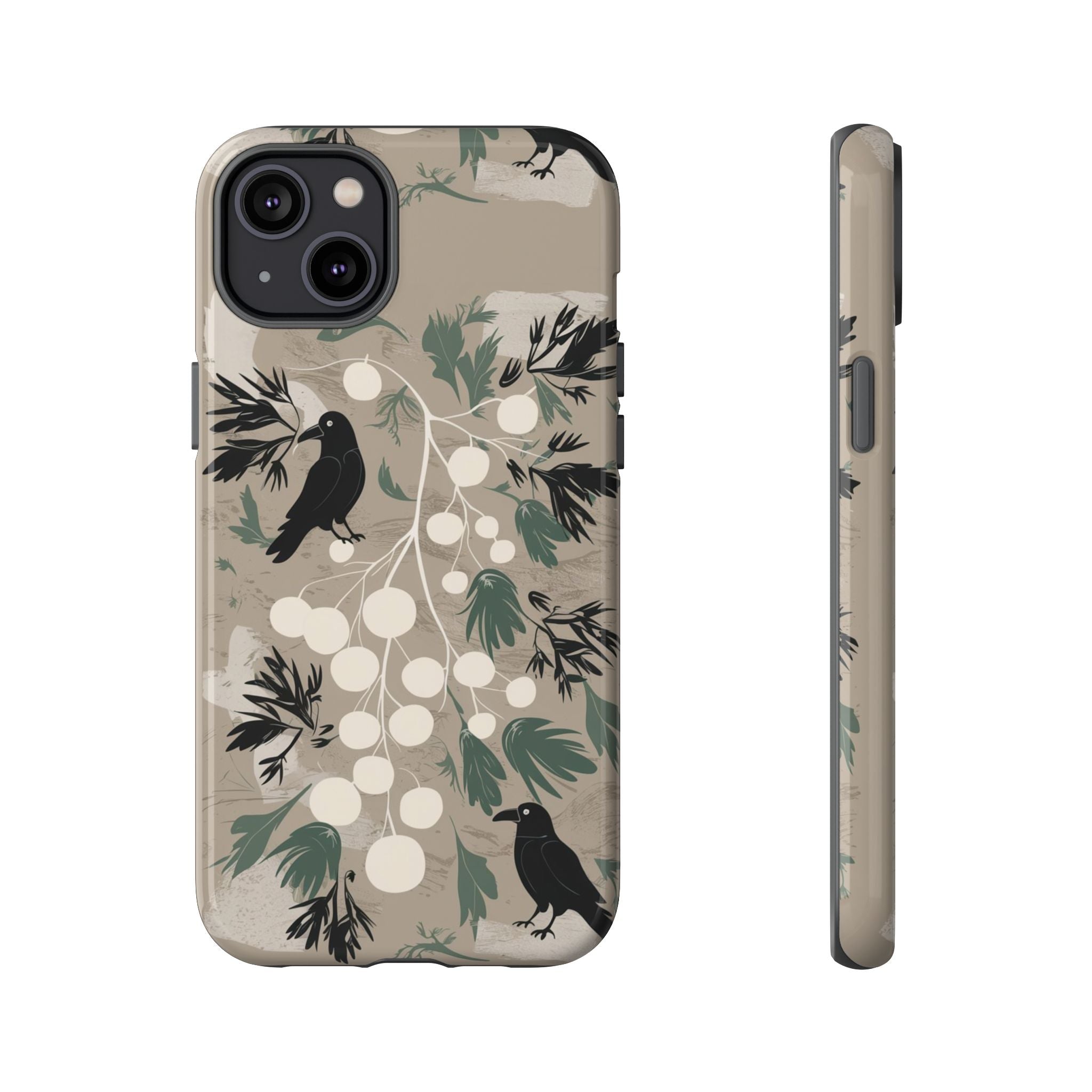 Crows and Berries - Tough Case for iPhone 14, 15, 16 - Spruced Roost