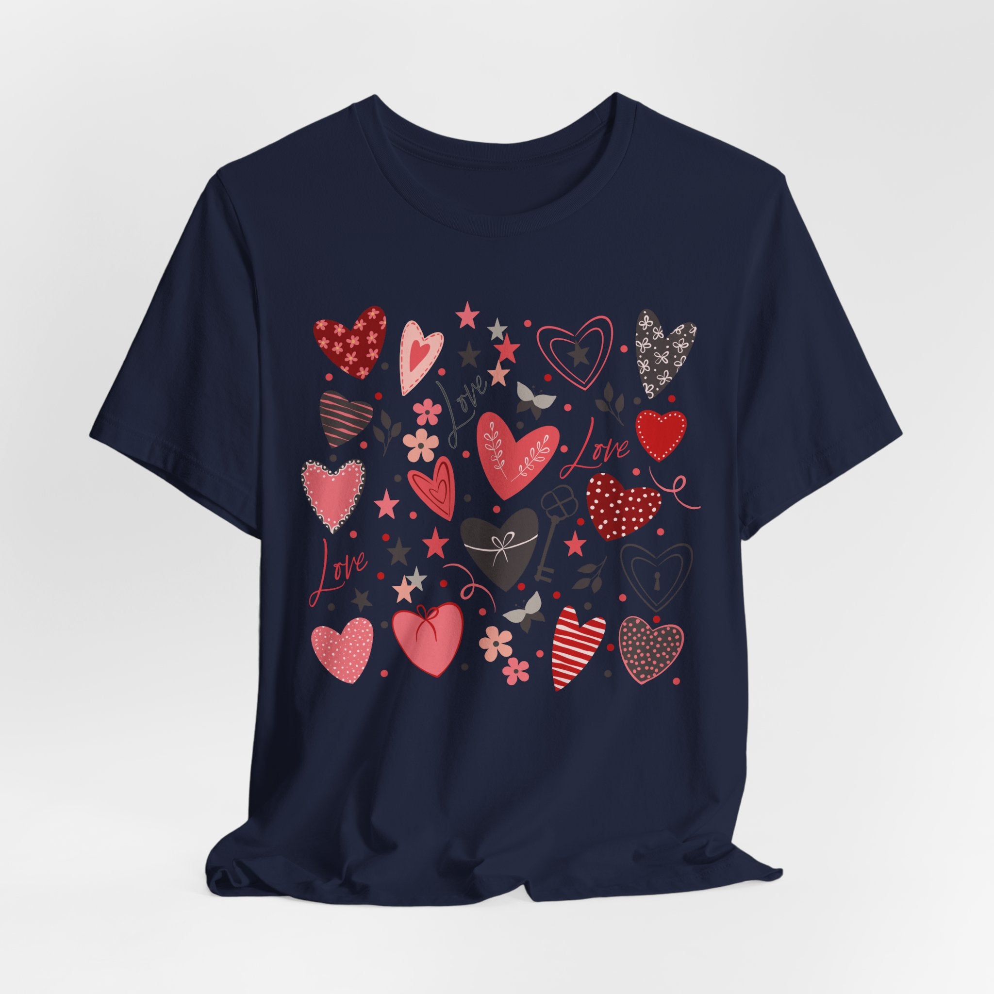Base of Hearts Unisex Jersey Short Sleeve Tee - Navy
