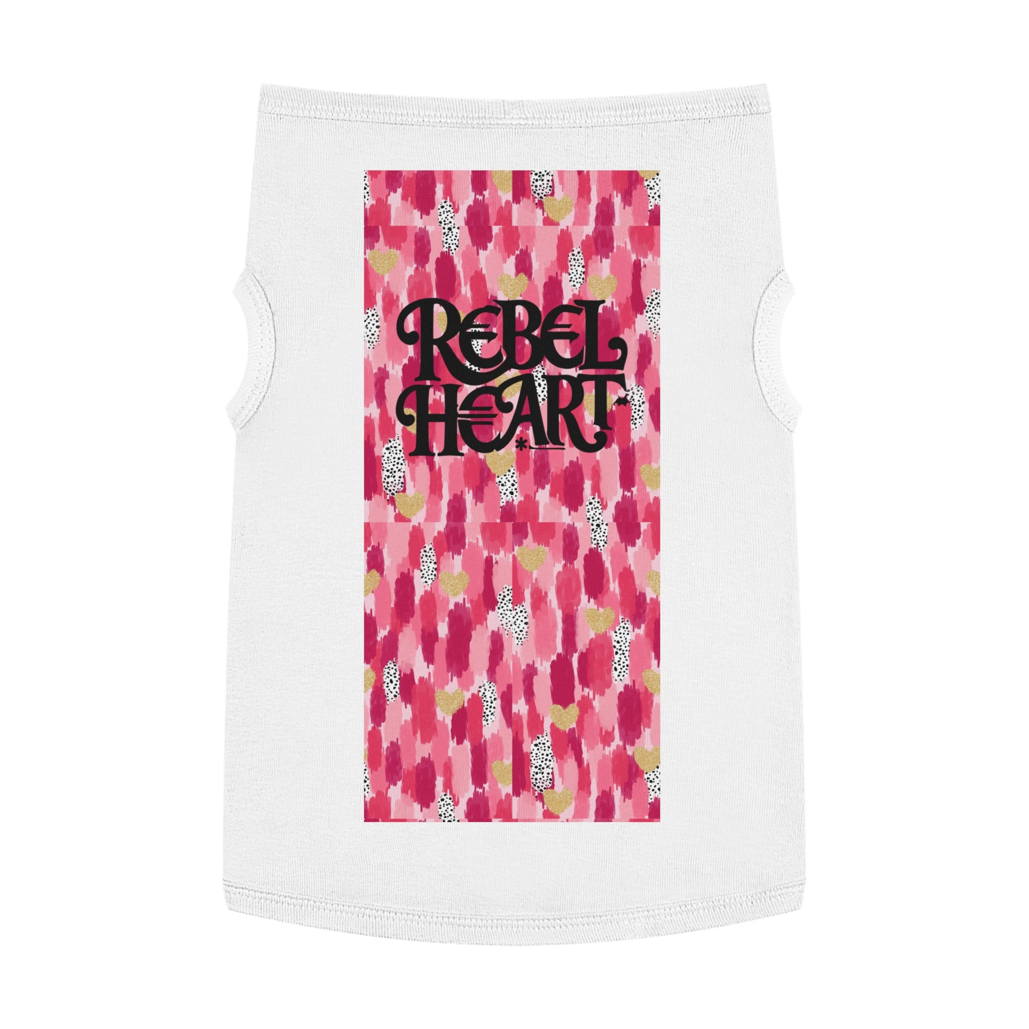 Rebel Heart Pink Confetti Pet Shirt - Stylish and Playful Dog Apparel