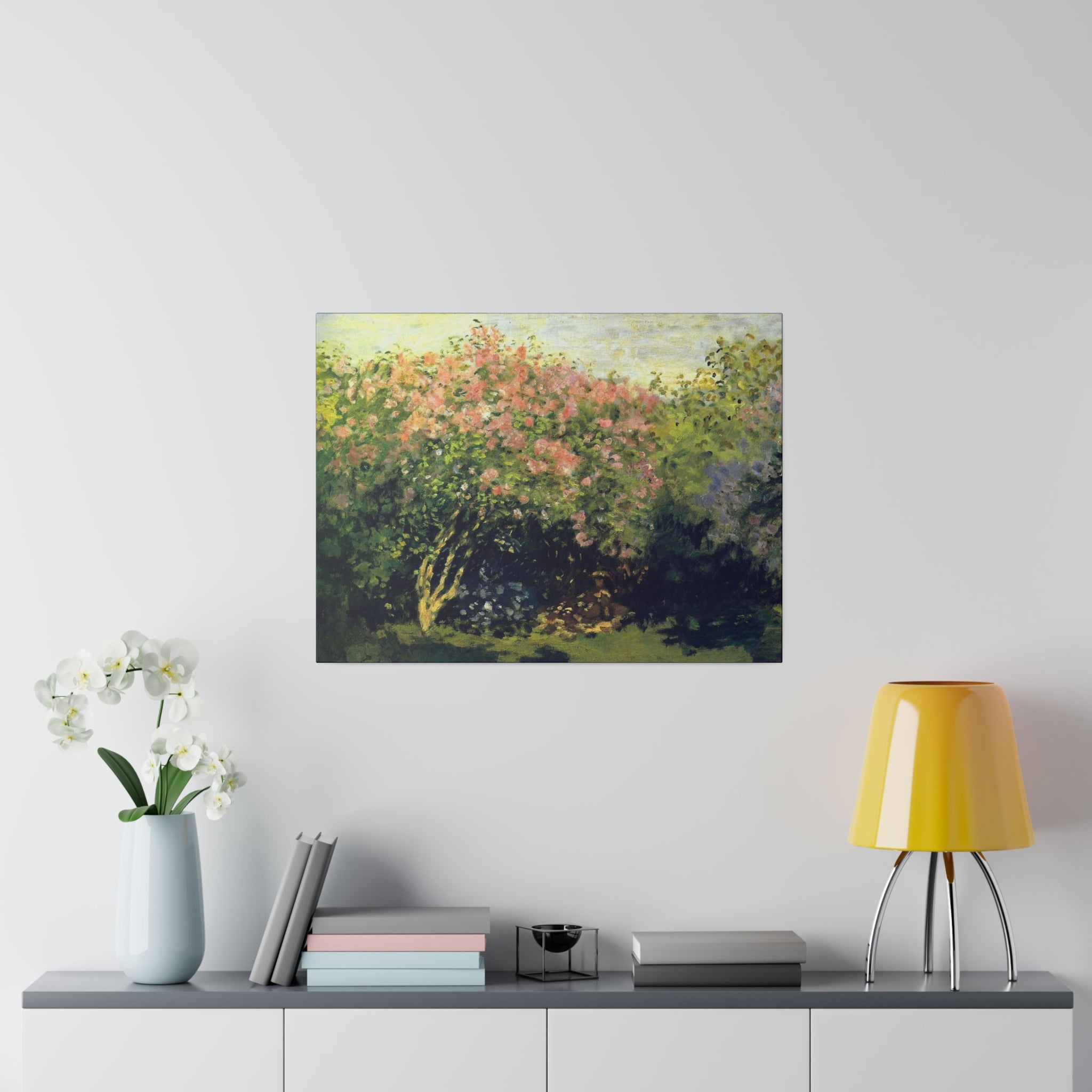 Lilacs in the Sun - Claude Monet - Matte Canvas, Stretched, 0.75" - Spruced Roost