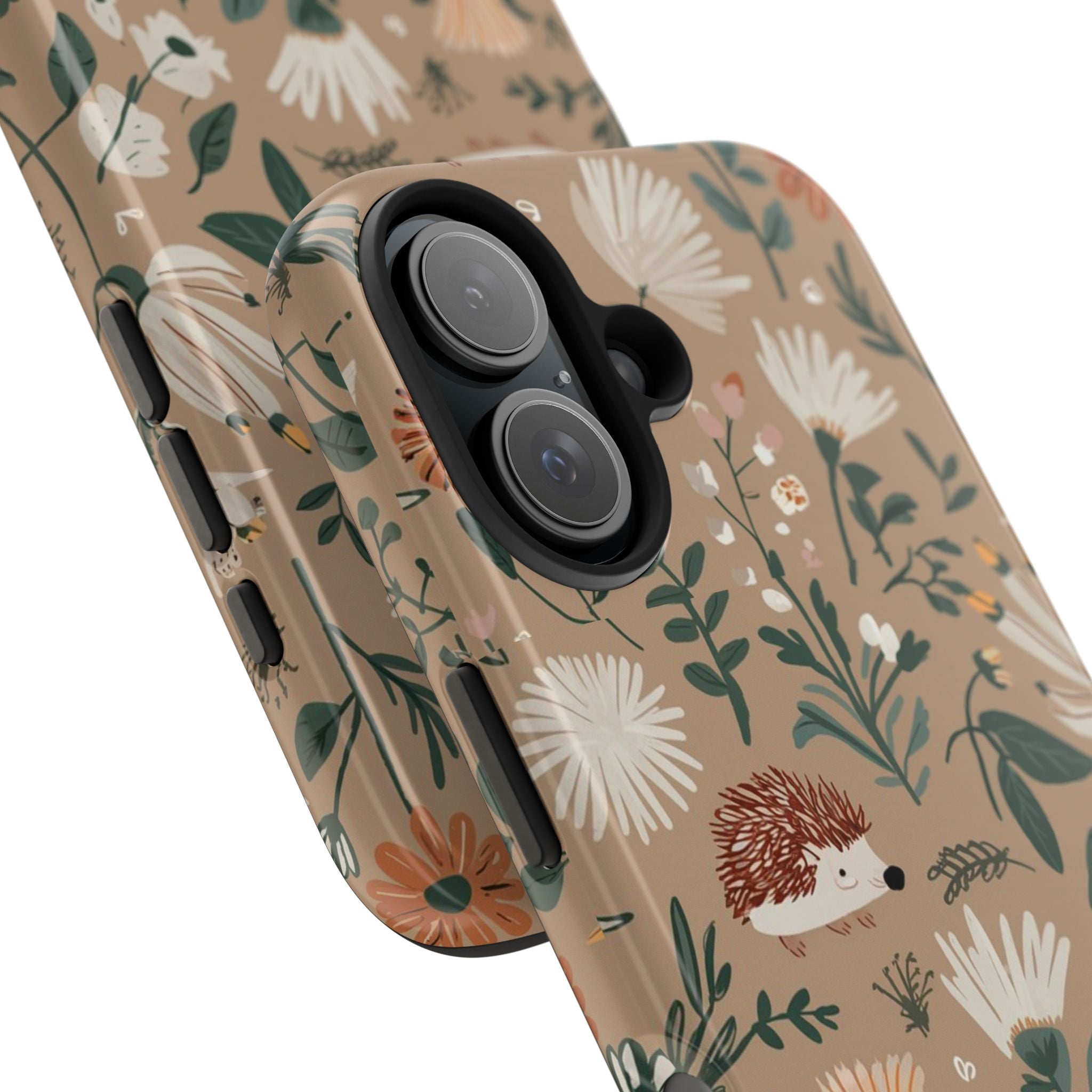 Hedehogs & Daisies - Tough Case for iPhone 14, 15, 16 - Spruced Roost