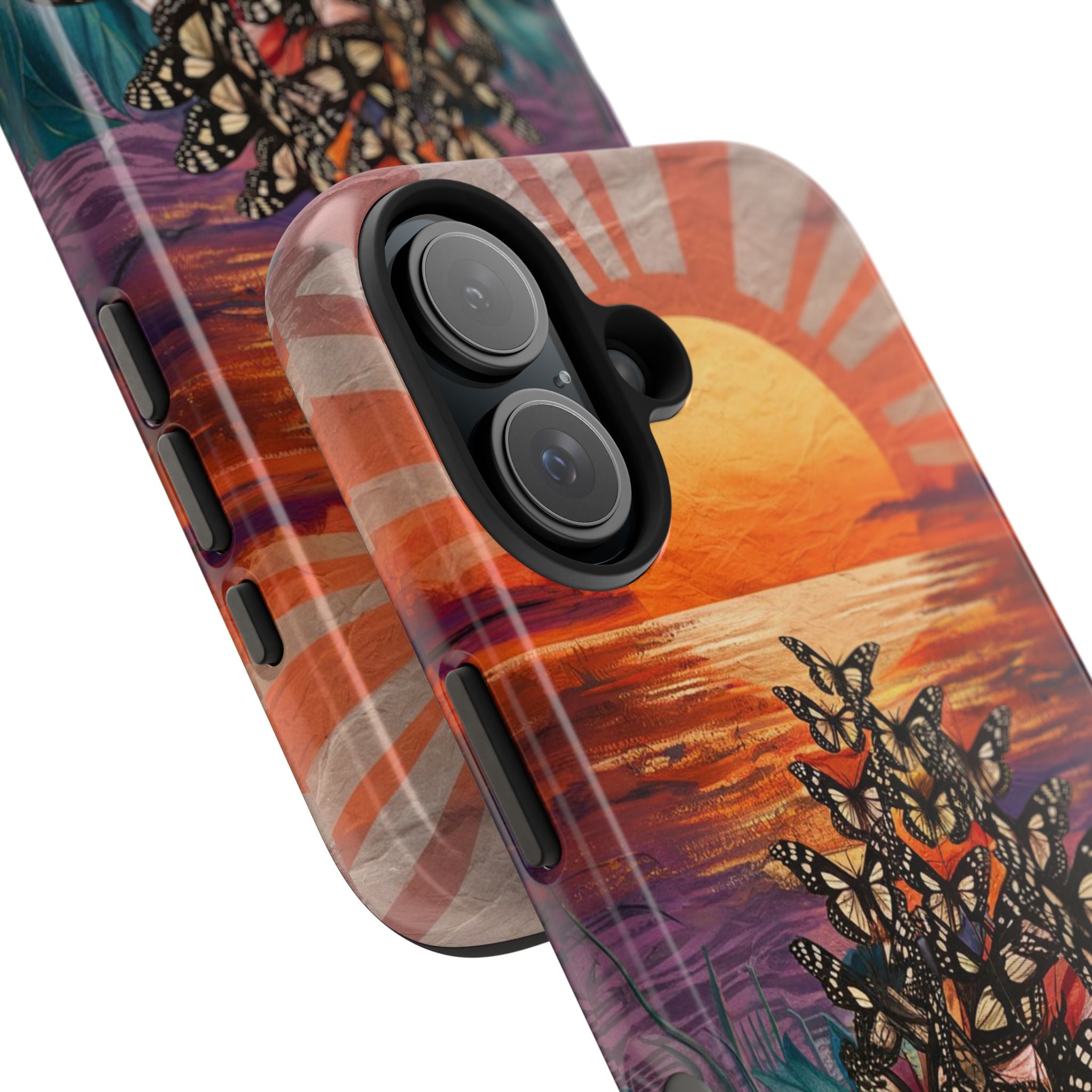 Sunset Butterflies - Tough Case for iPhone 14, 15, 16 - Spruced Roost