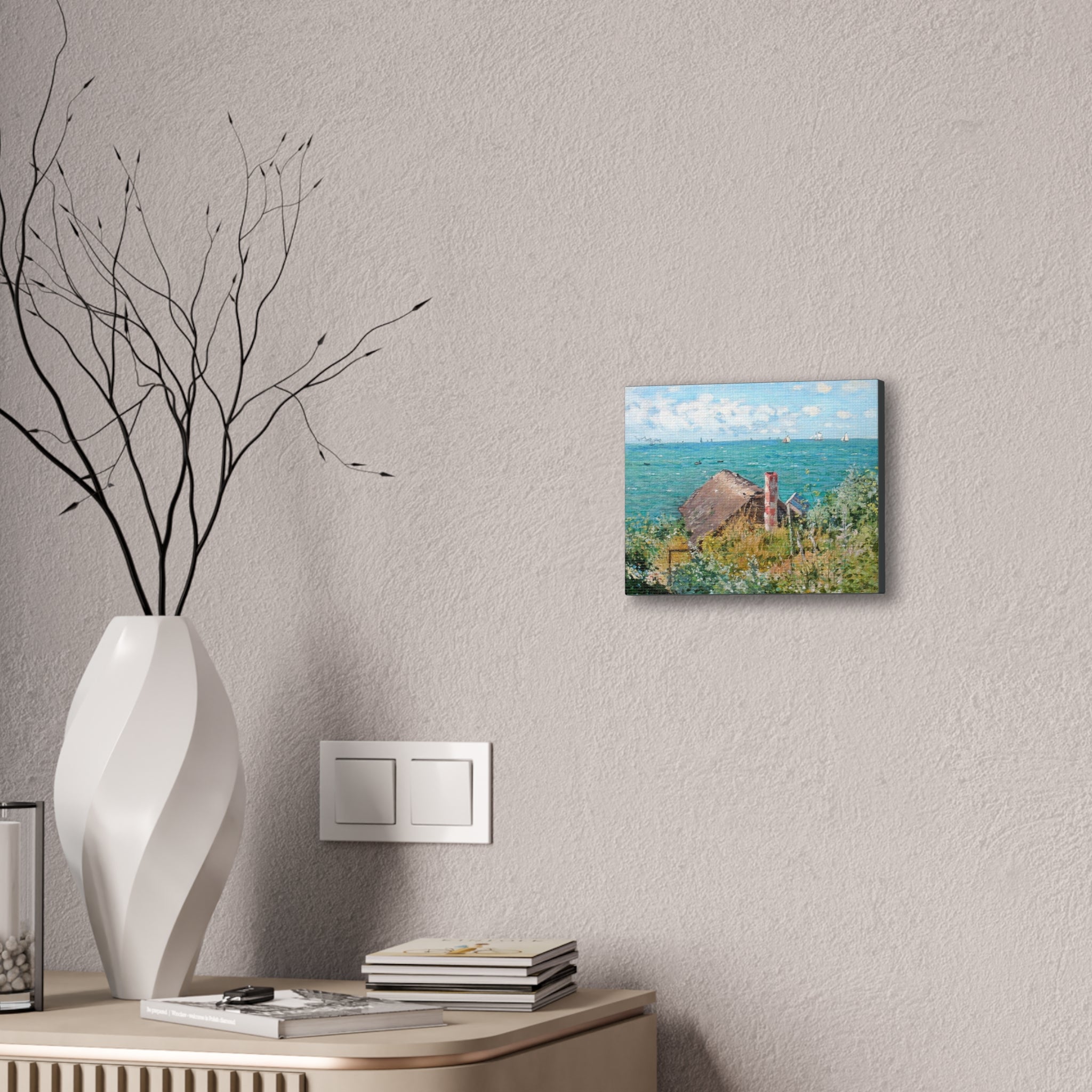 The Cabin at Saint-Adresse Claude Monet Canvas Stretched, 0.75" - Spruced Roost