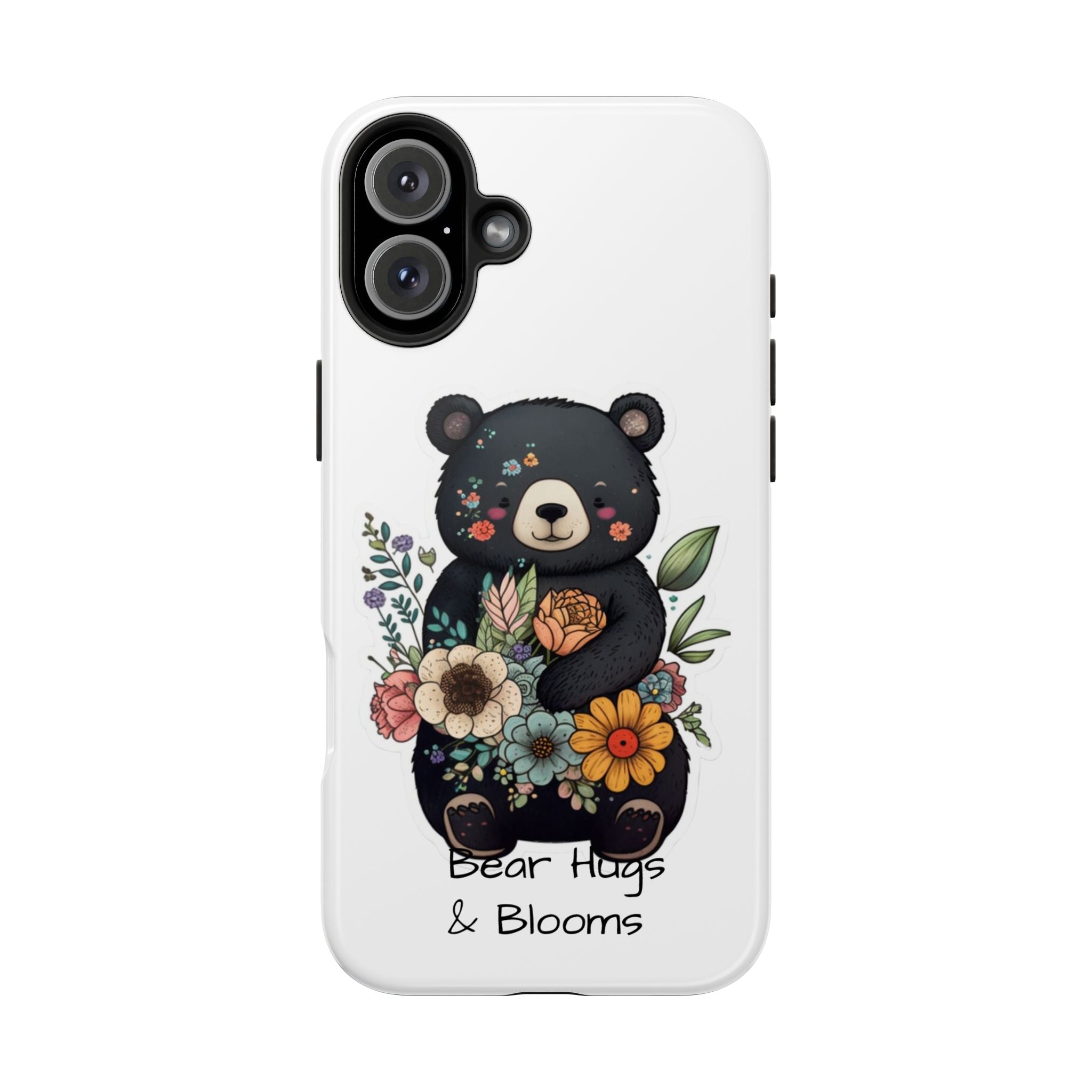 Bear Hugs & Blooms - Tough Case for iPhone 14, 15, 16 - Spruced Roost