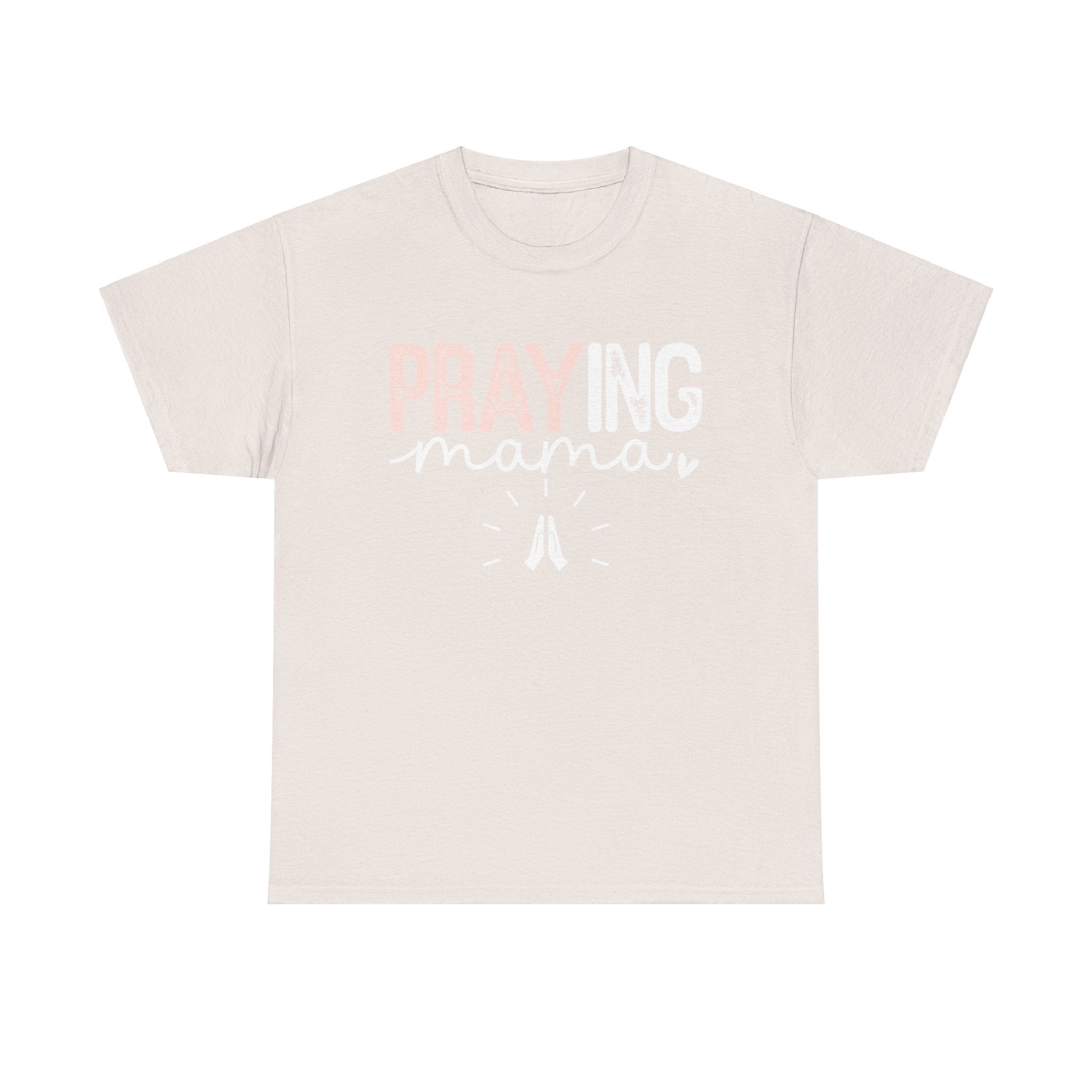 Praying Mama White Pink Unisex Heavy Cotton Tee - Spruced Roost