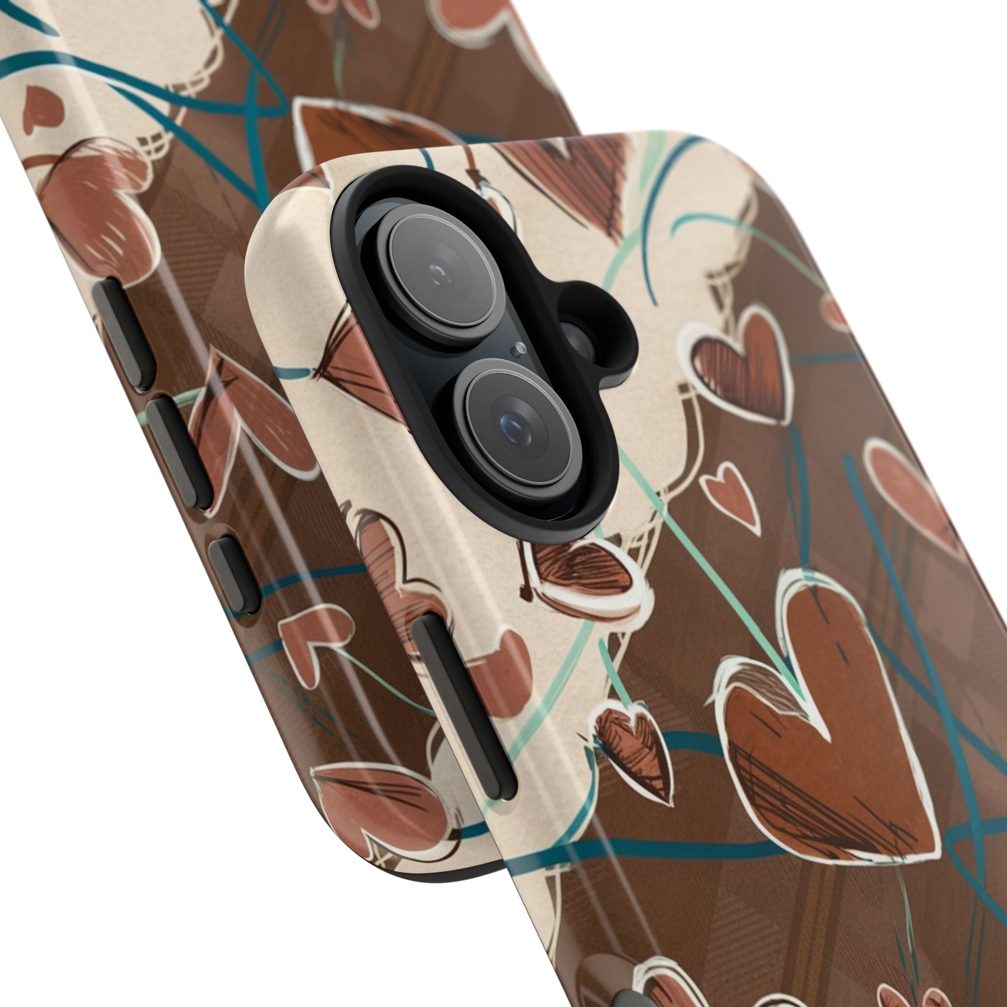 Hearts au Naturel - Tough Case for iPhone 14, 15, 16 - Spruced Roost