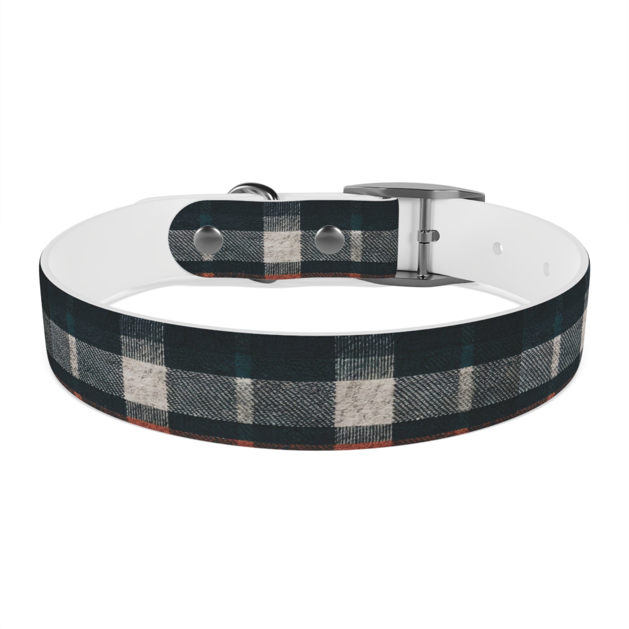 Midnight Blue Plaid Dog Collar