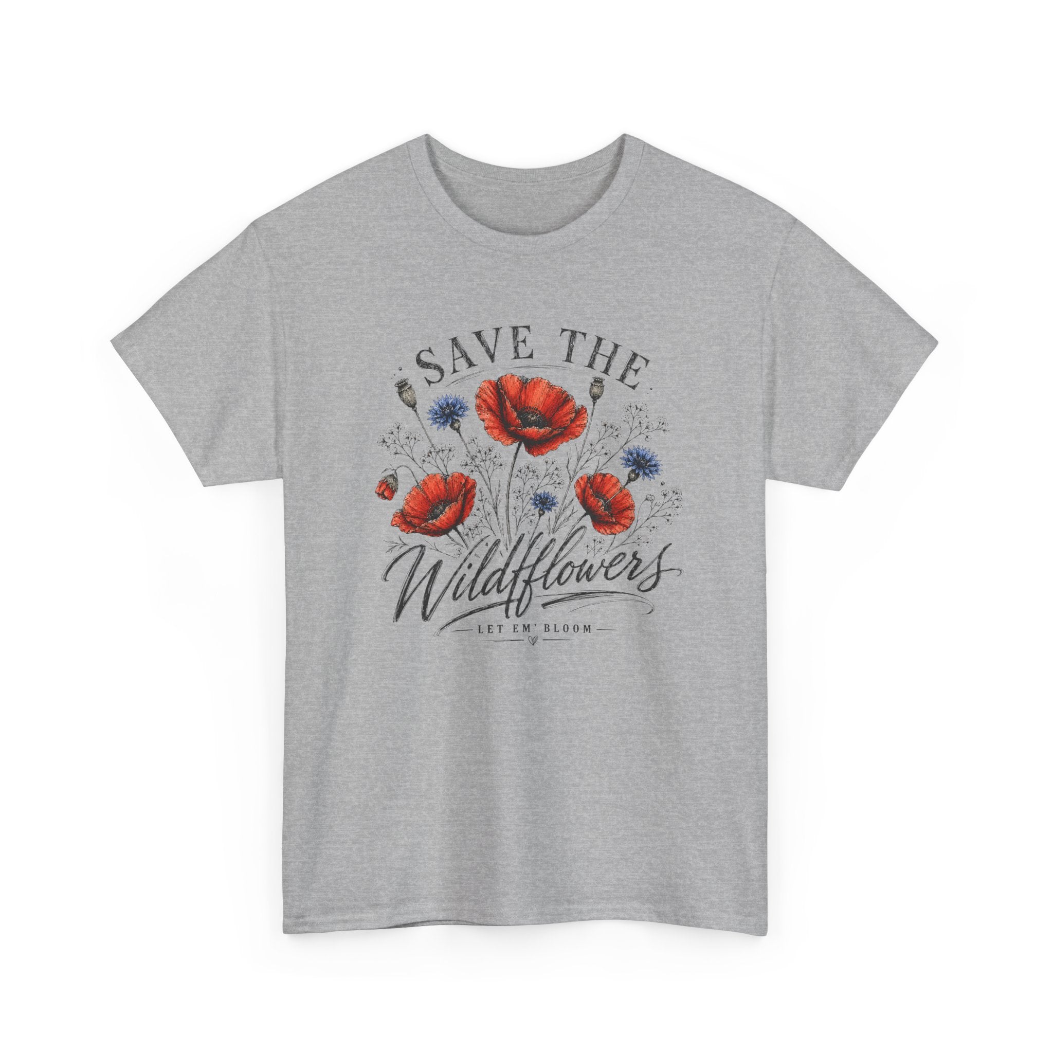 Save The Wildflowers T-Shirt — Poppy Floral Conservation Tee