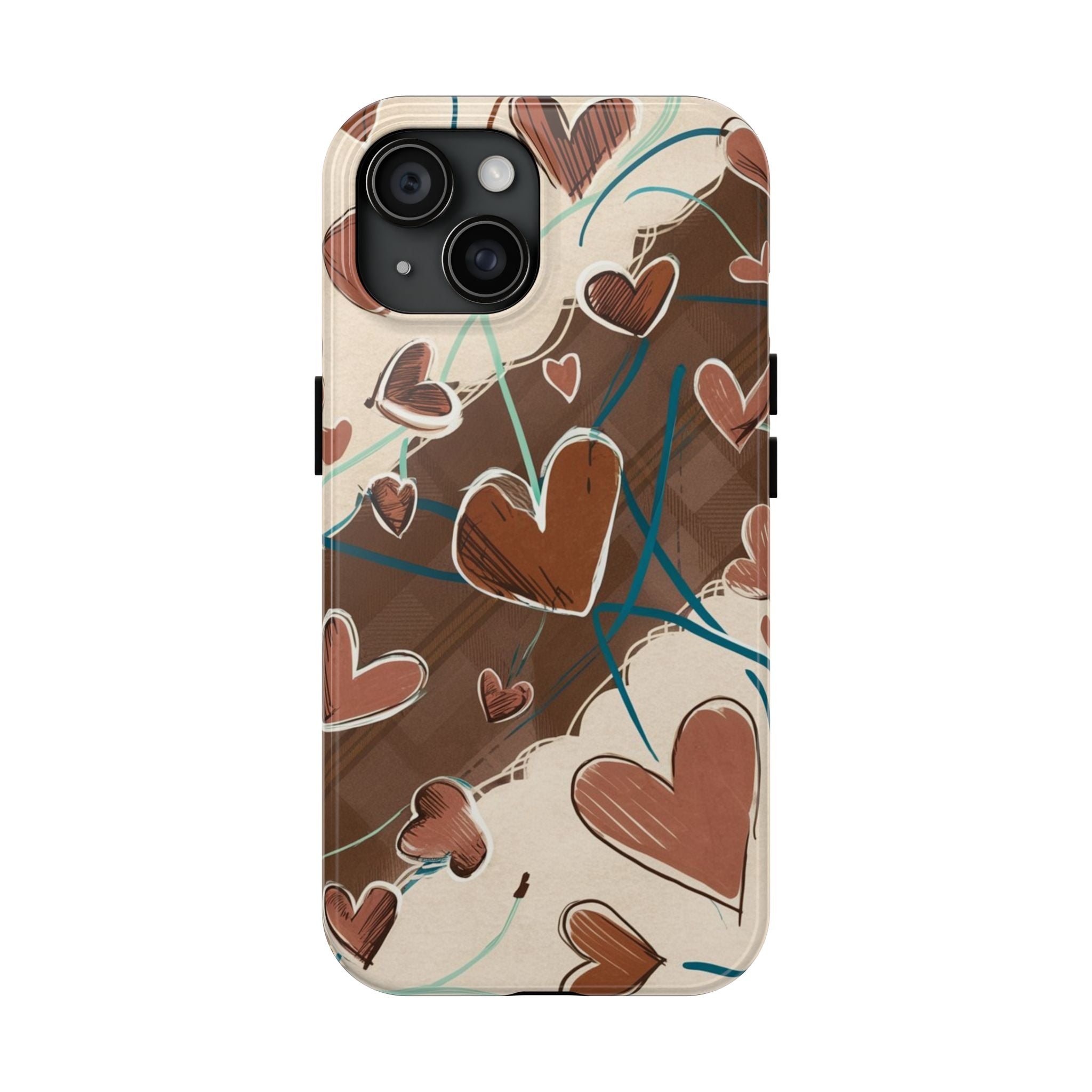 Hearts au Naturel - Tough Case for iPhone 14, 15, 16 - Spruced Roost