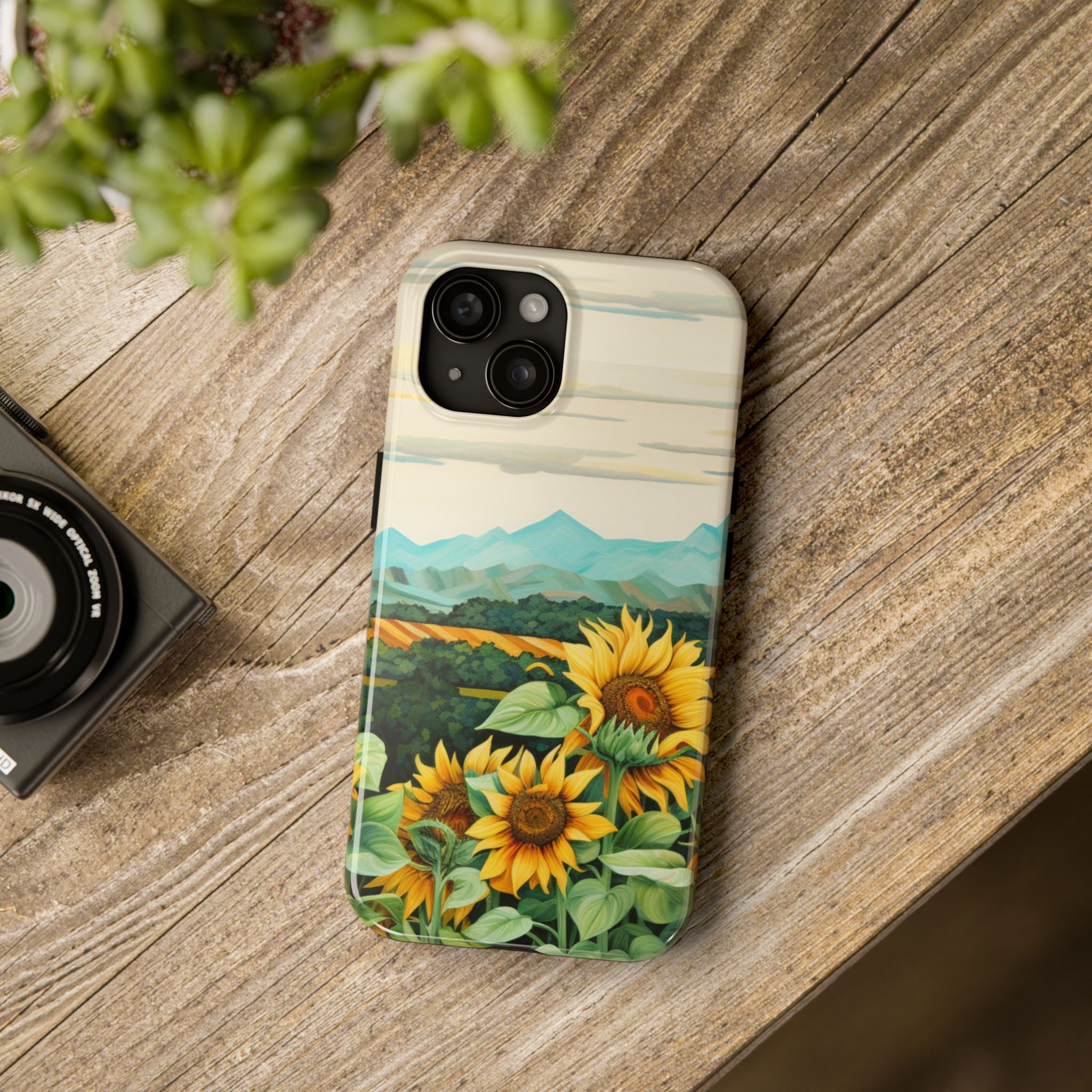 Mountain View Sunflowers - Tough Case for iPhone 14, 15, 16