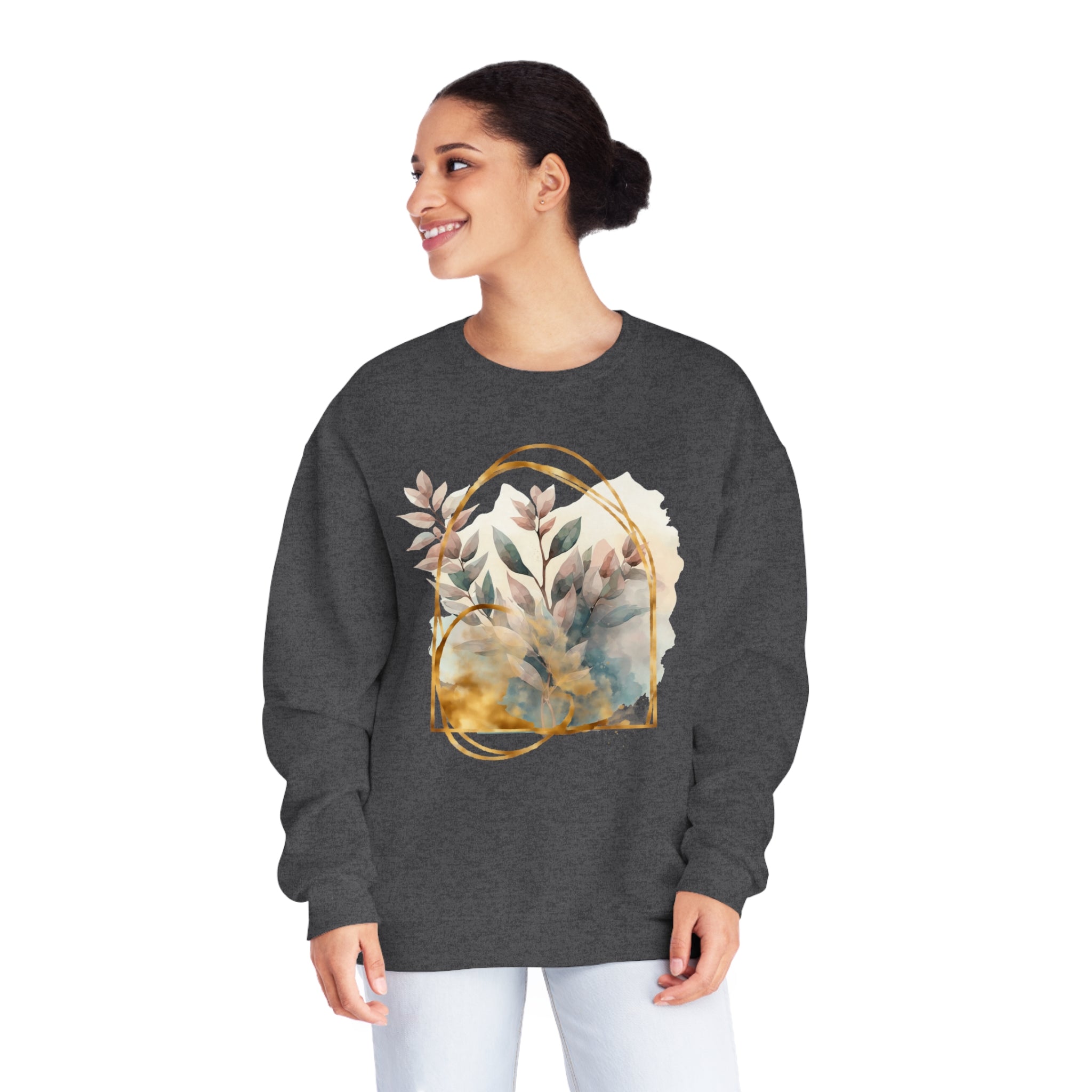 Flora Foliage Unisex NuBlend® Crewneck Sweatshirt - Spruced Roost