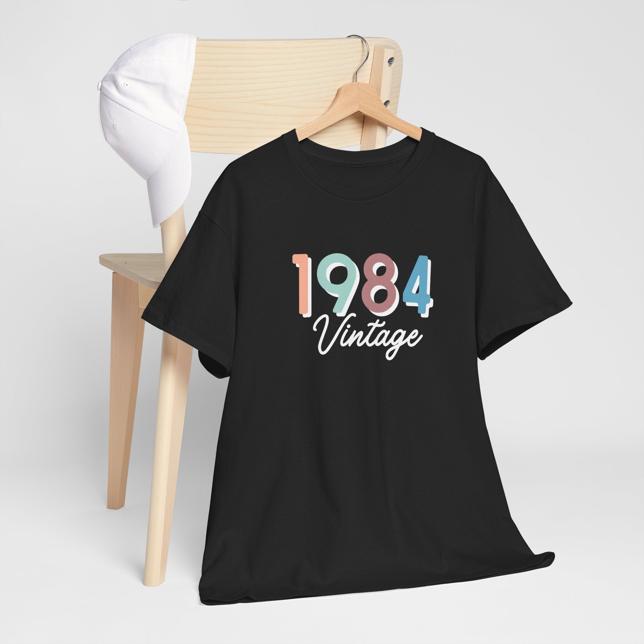40th Birthday - White Shadow Black Heavy Cotton Tee - Spruced Roost