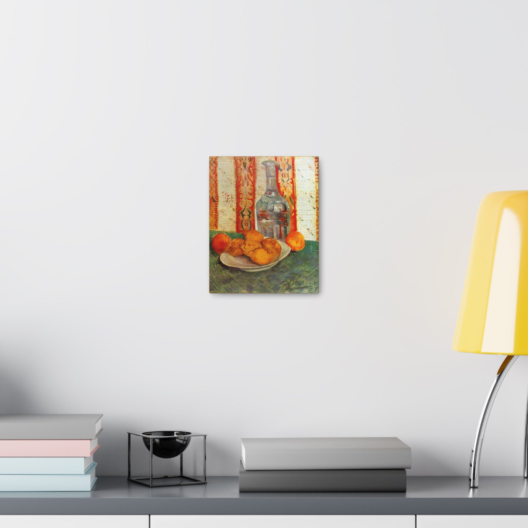 Still Life with Decanter and Lemons on a Plate - Vincent van Gogh - Canvas Gallery Wraps - Spruced Roost