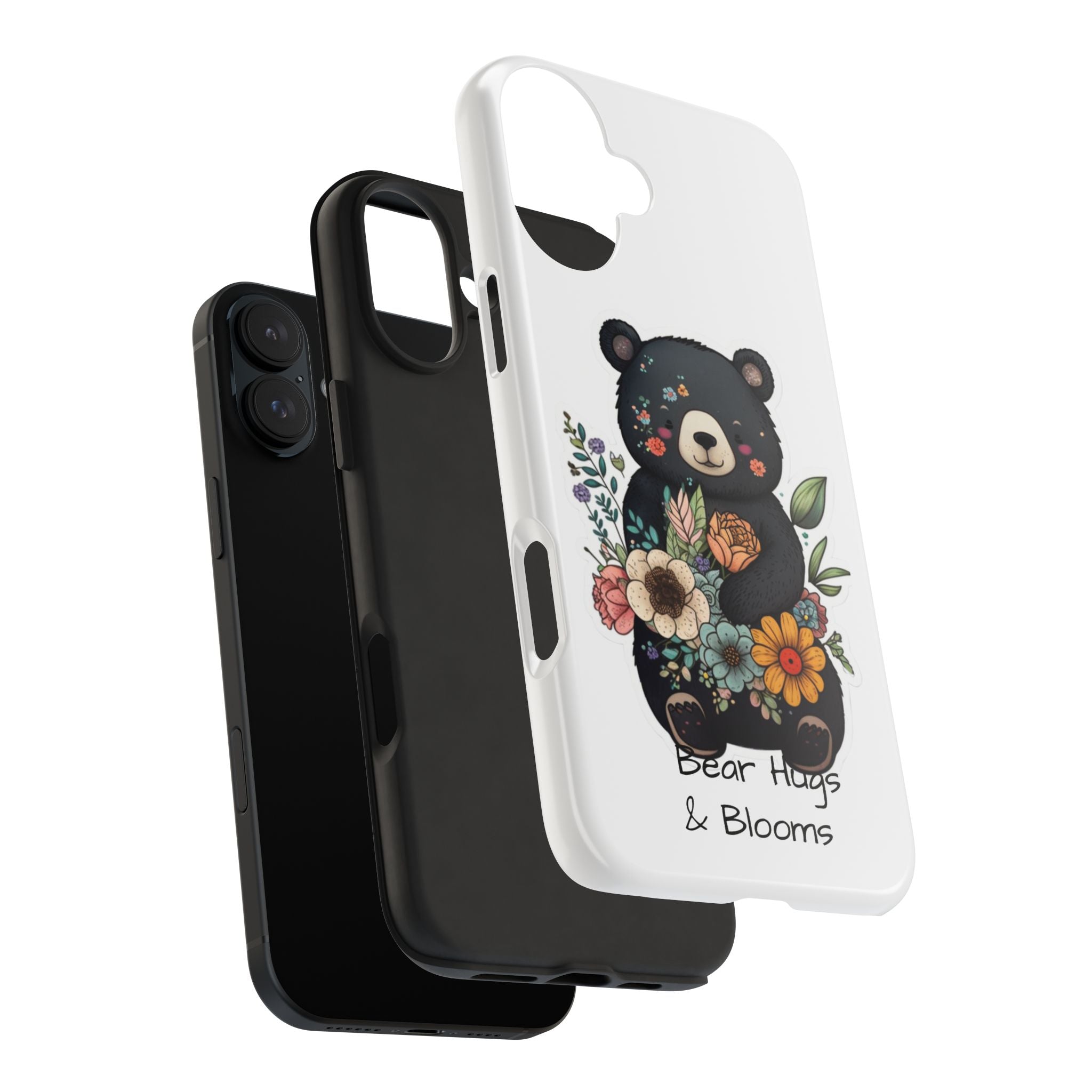 Bear Hugs & Blooms - Tough Case for iPhone 14, 15, 16 - Spruced Roost