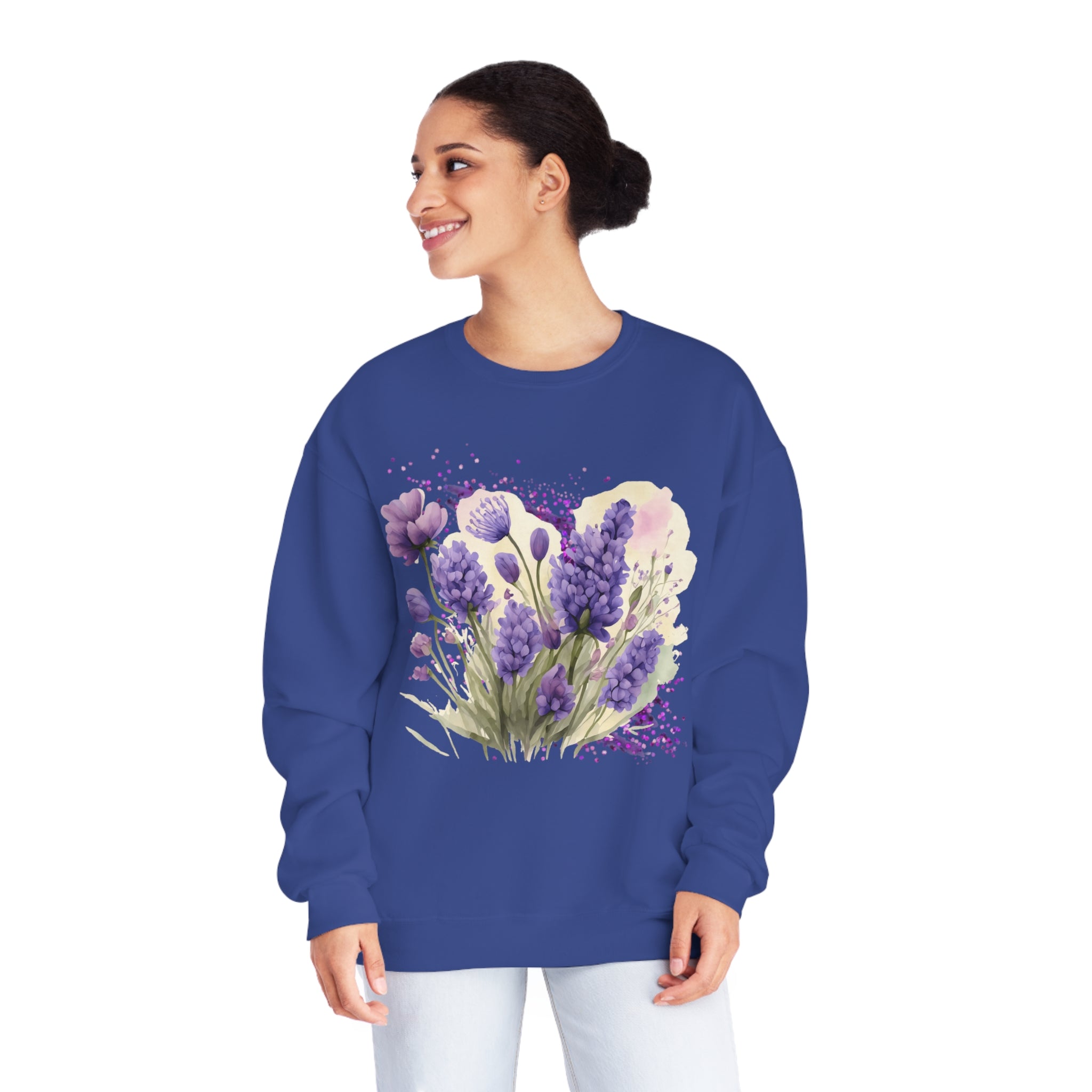 Lavender Glitter Unisex NuBlend® Crewneck Sweatshirt - Spruced Roost