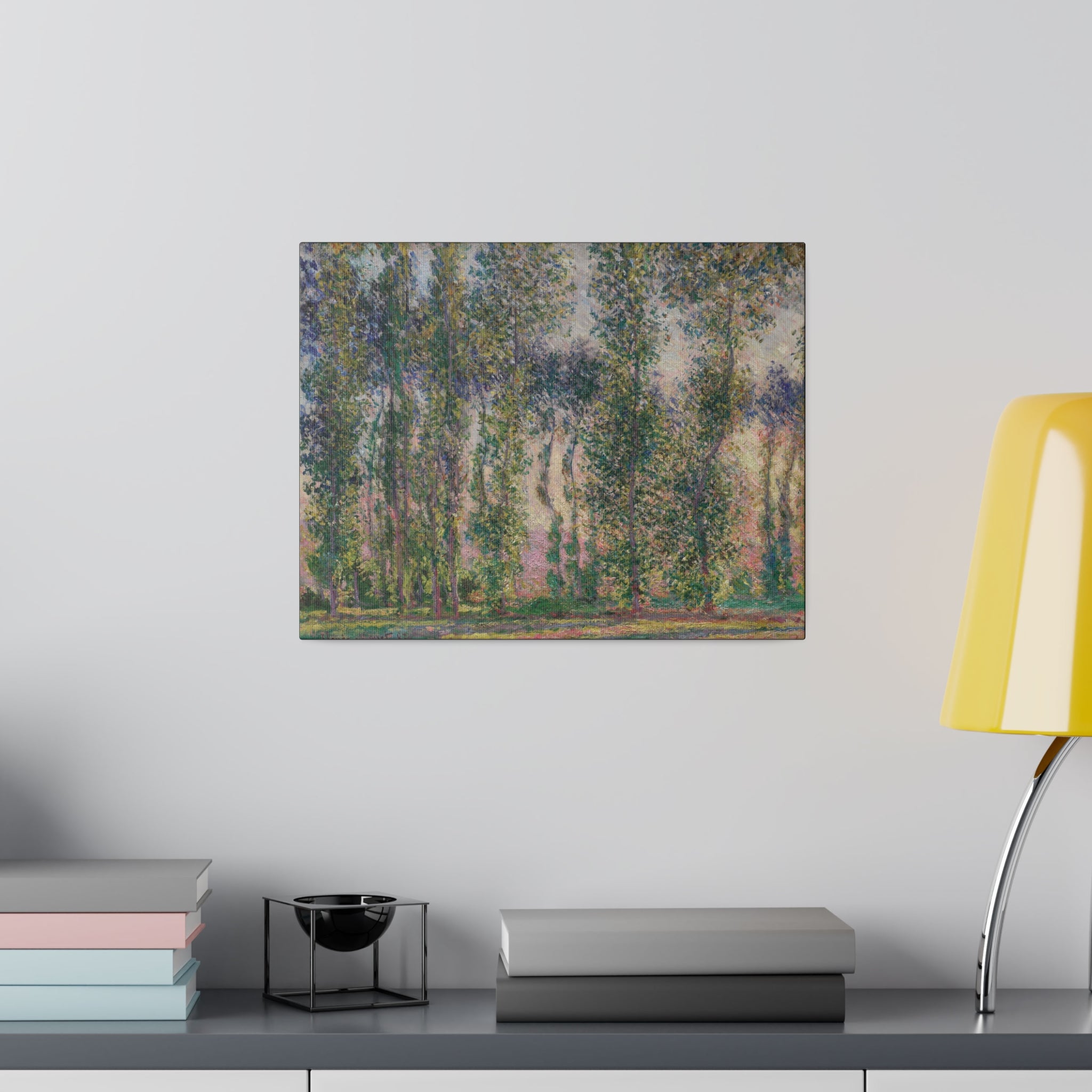 Poplars at Giverny 1887 Claude Monet - Matte Canvas, Stretched, 0.75" - Spruced Roost