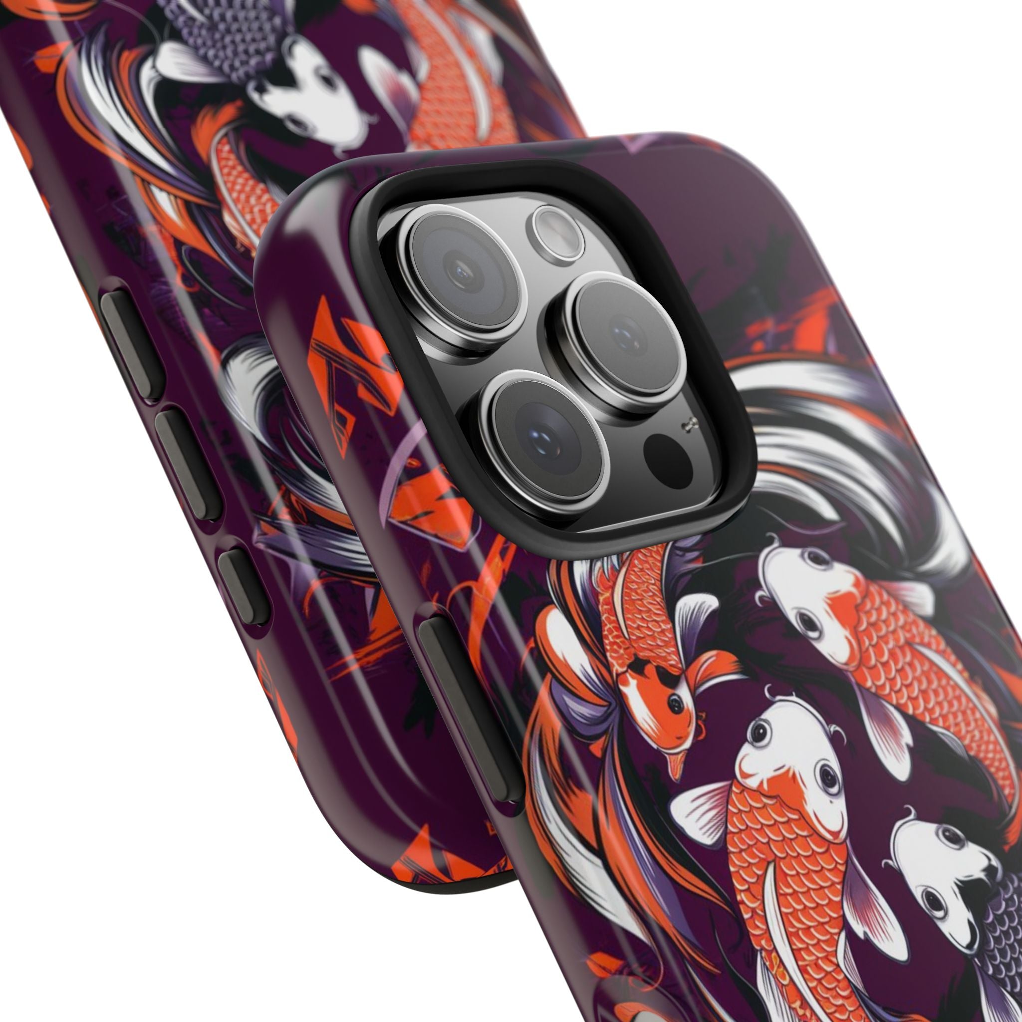 Koi Fish Purple - Tough Case for iPhone 14, 15, 16 - Spruced Roost