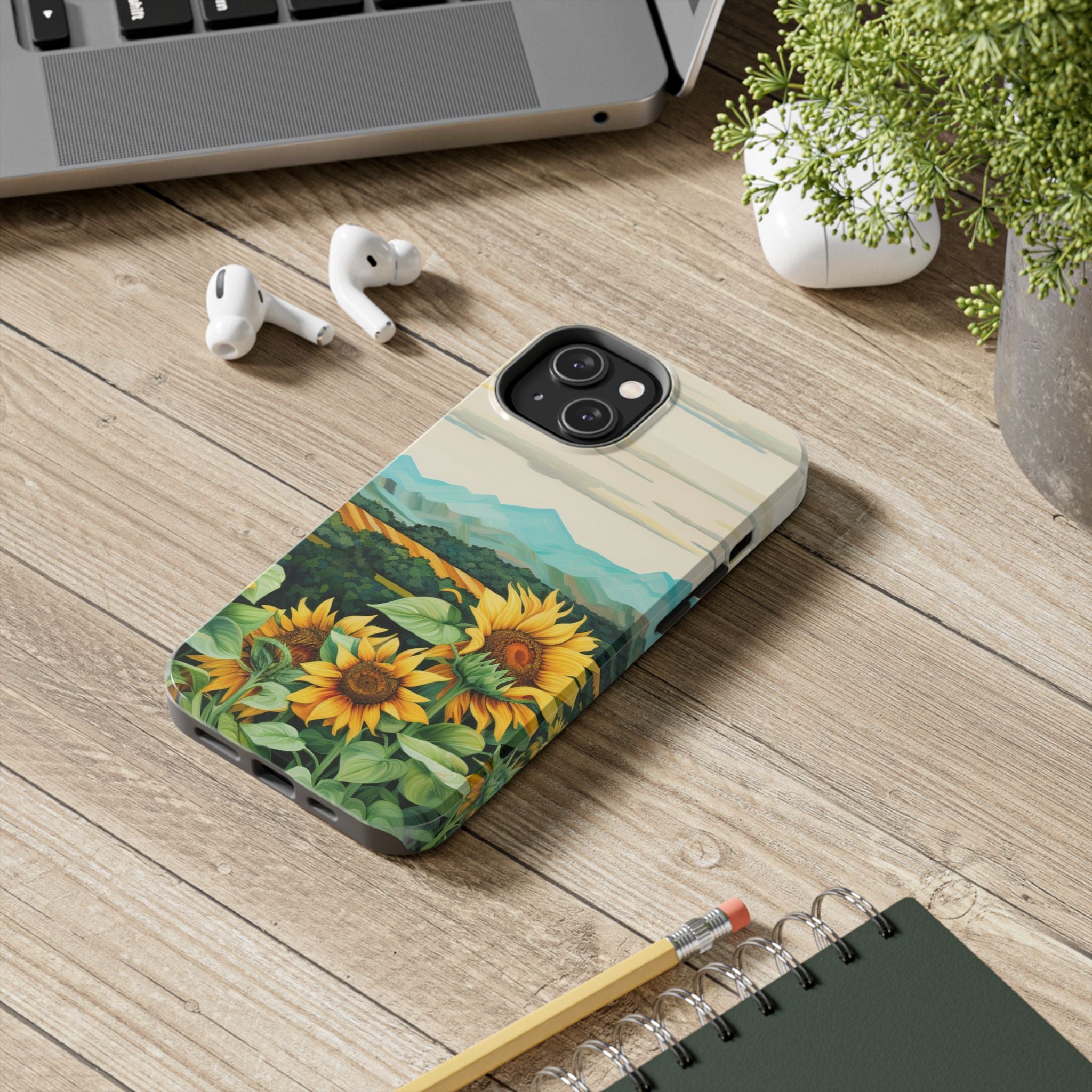 Mountain View Sunflowers - Tough Case for iPhone 14, 15, 16