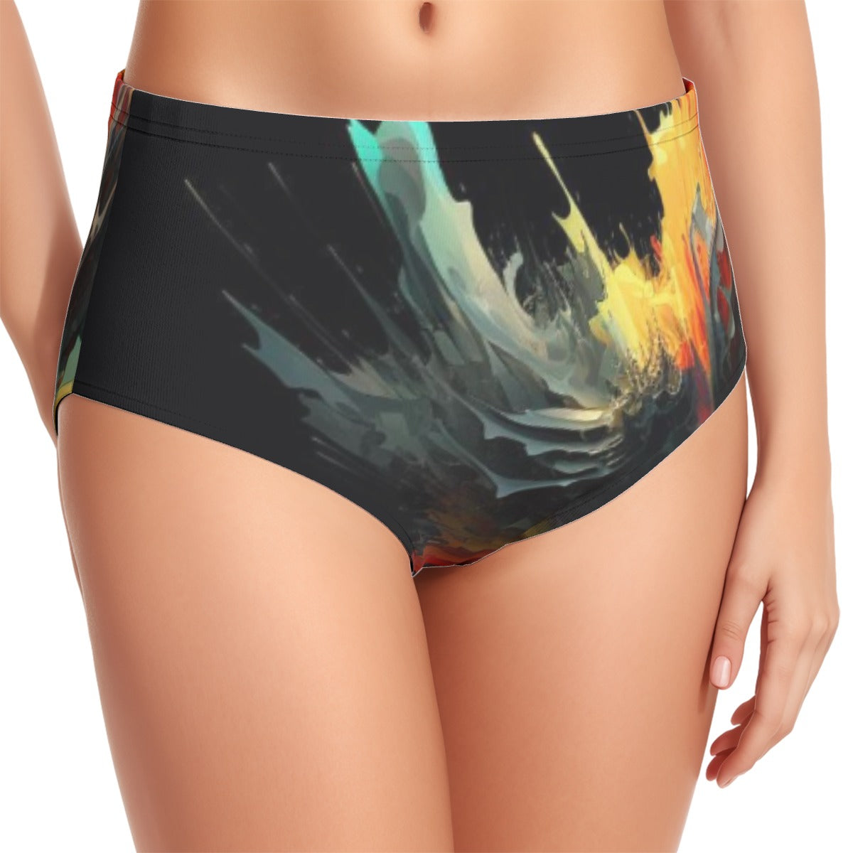 Fire & Water Women's Swimsuit Set With Halter