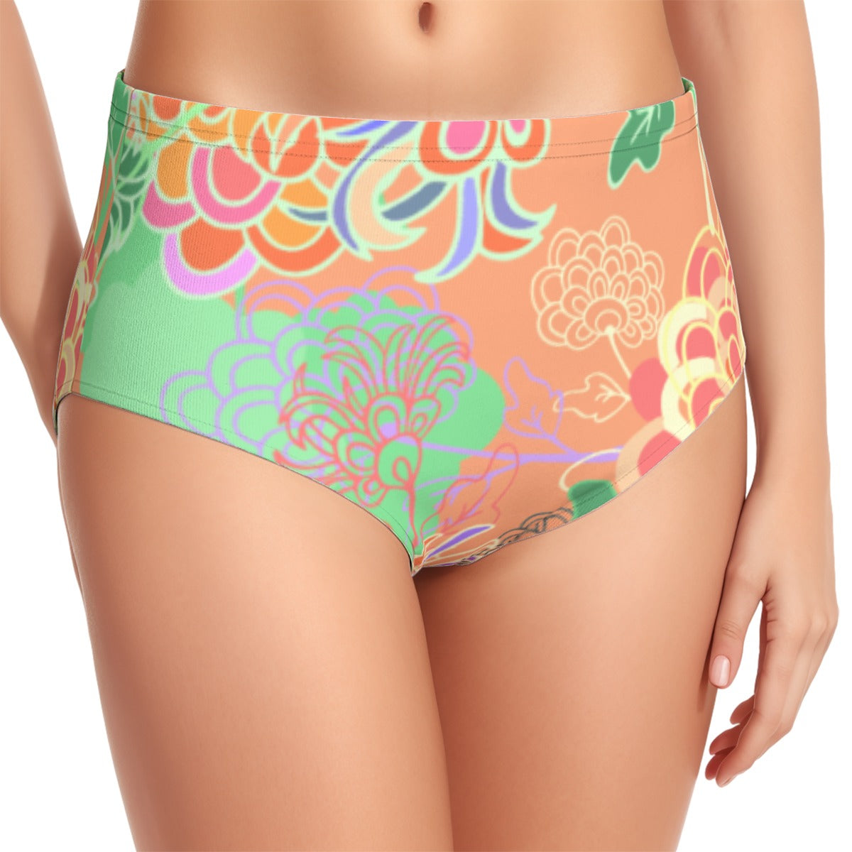 Asian Delight Women's Bikini Swimsuit Set With Halter
