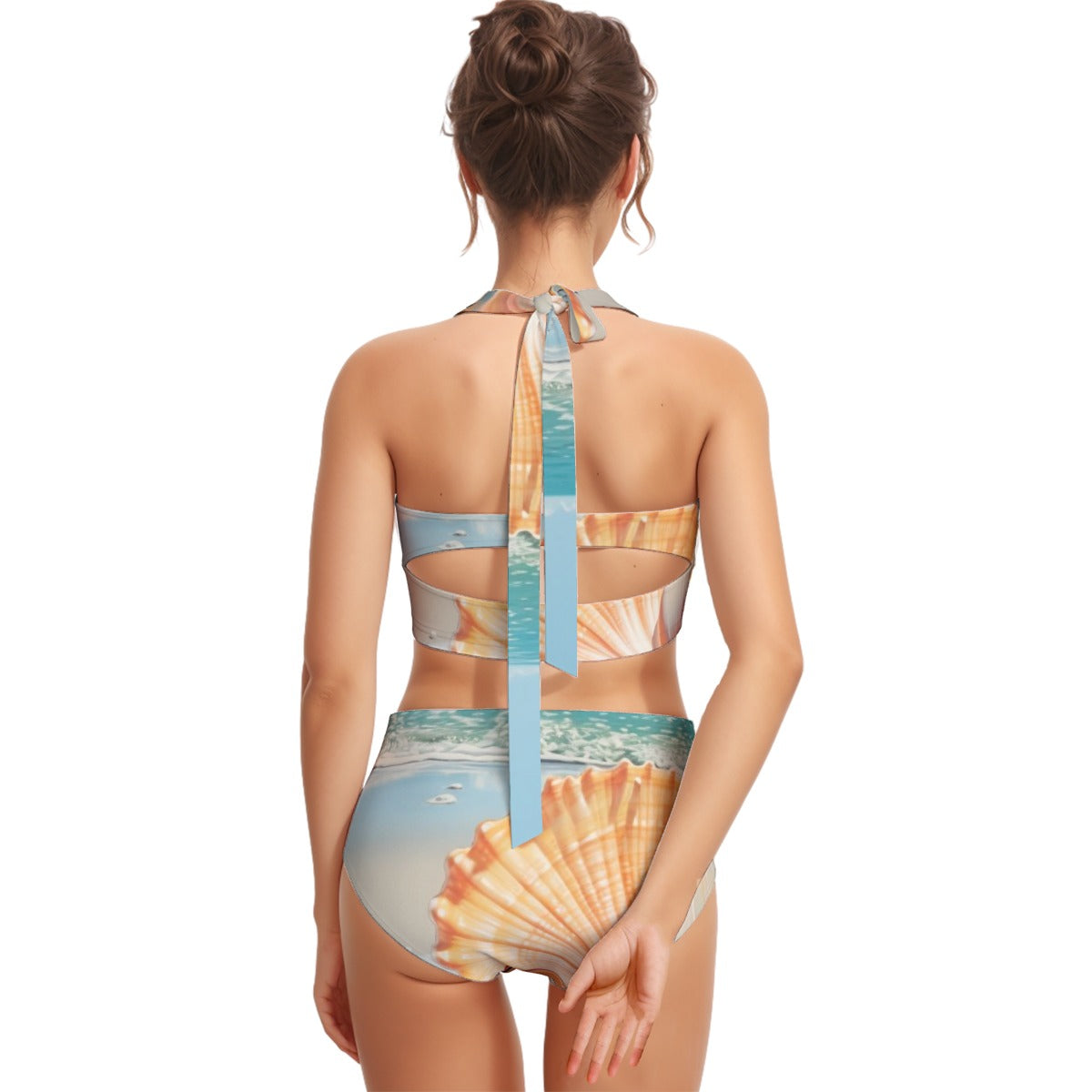 Venus of the Sea - AOP Women's Swimsuit Set With Halter