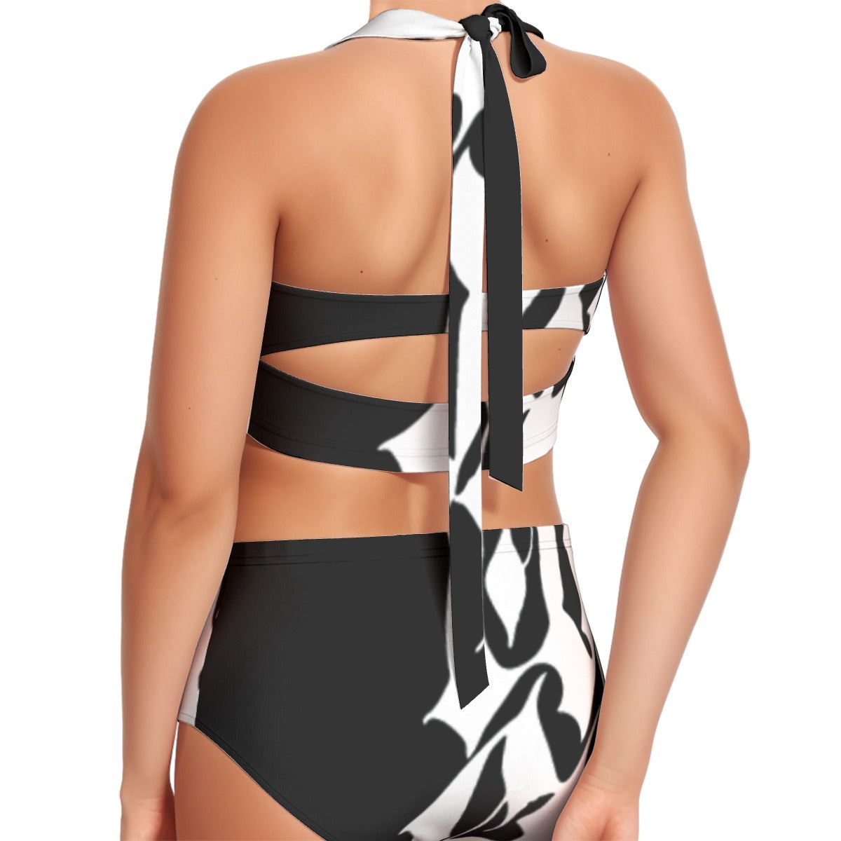 Mod Diva Women's Swimsuit Set With Halter