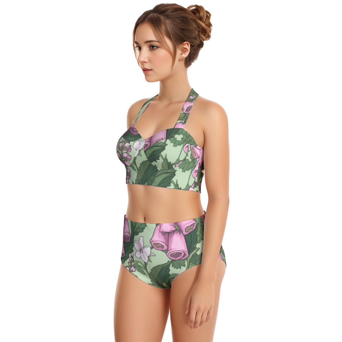 Foxglove Women's Swimsuit Set With Halter