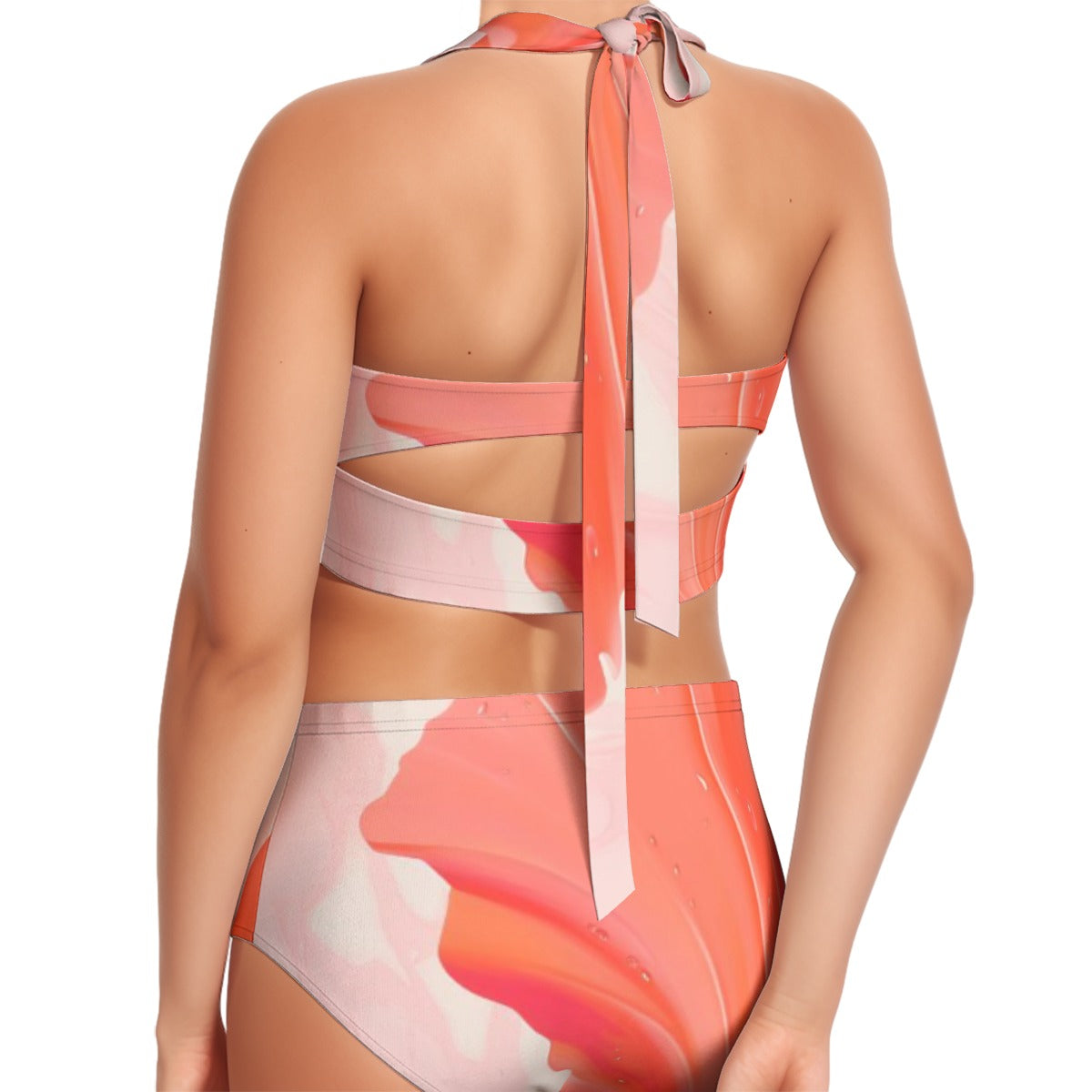 Melon Women's Swimsuit Set With Halter