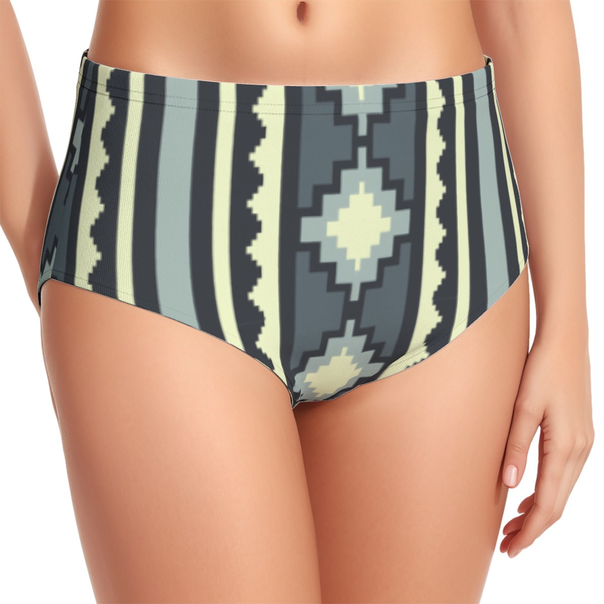 Aztec Women's Swimsuit Set With Halter