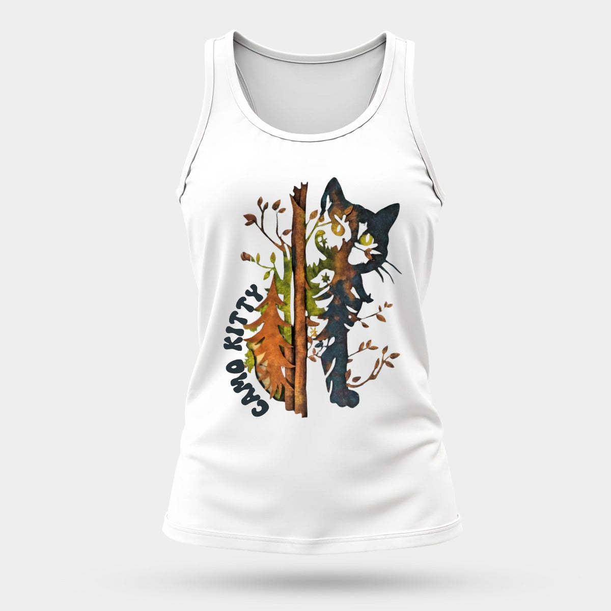 Camo Kitty - Women's Sports Tank Top | 180GSM