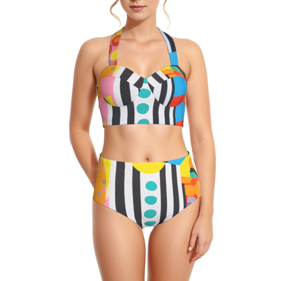 Greatest Showgirl Women's Swimsuit Set With Halter