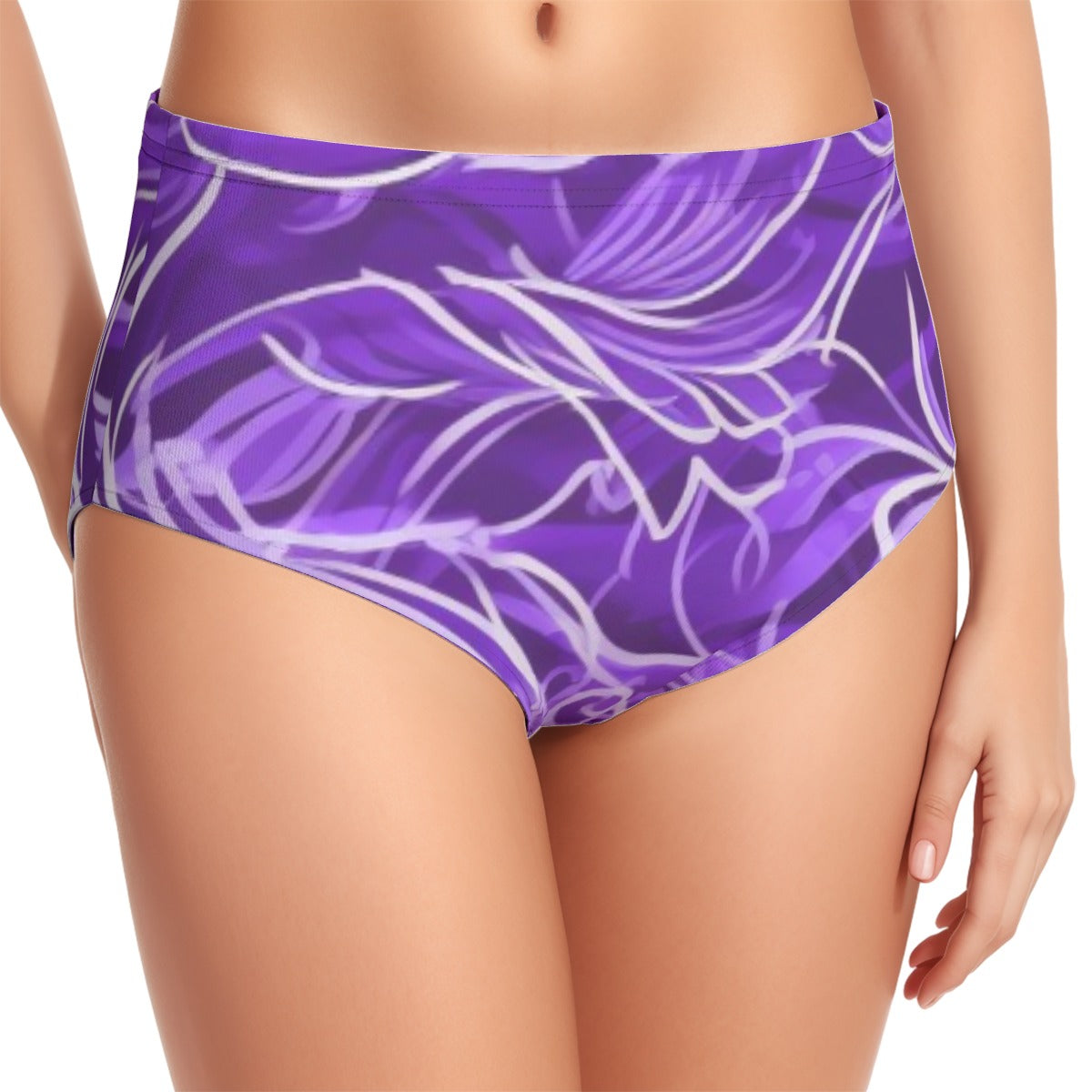 Purple Haze Women's Swimsuit Set With Halter