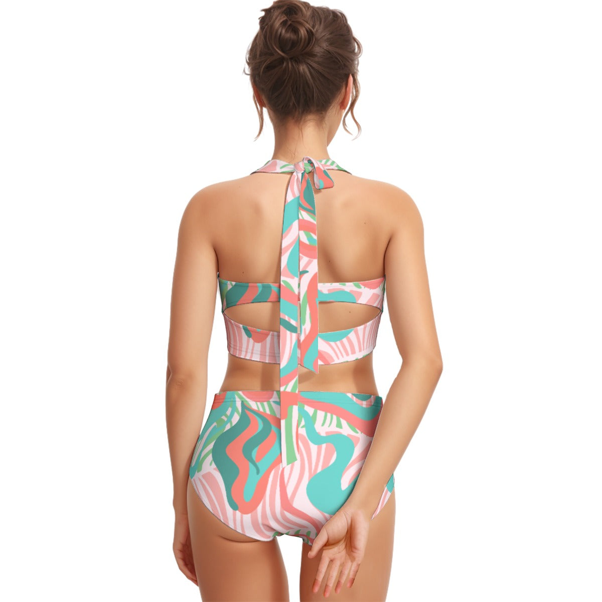 Sorbet Women's Swimsuit Set With Halter
