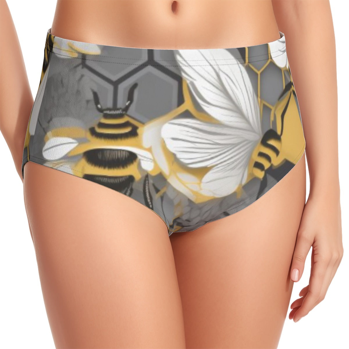 Bee Hivin' Women's Swimsuit Set With Halter