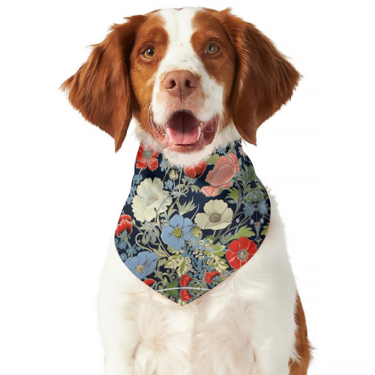Patriotic Floral & Stripes Pet's Scarf