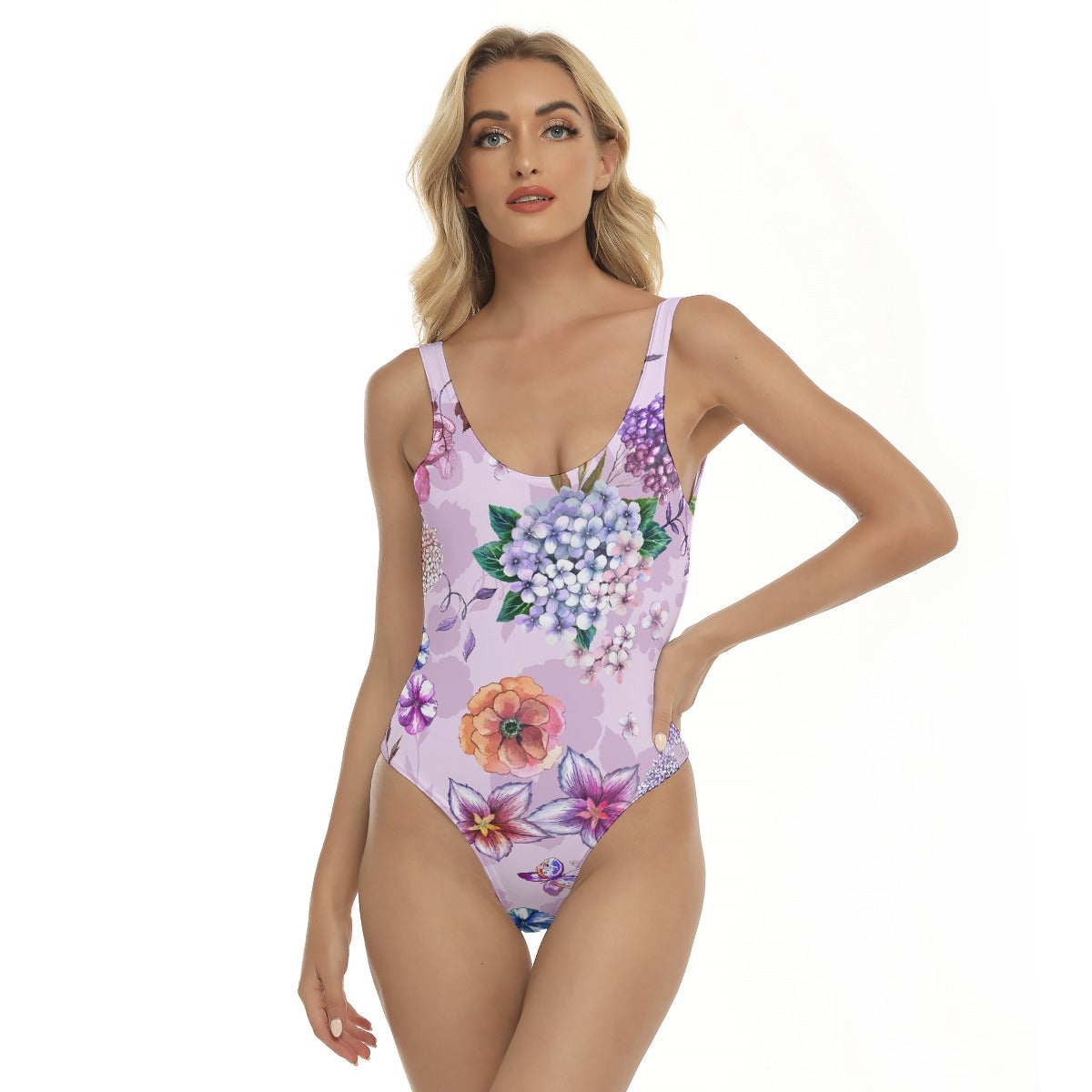Pink Floral Women's One-piece Swimsuit