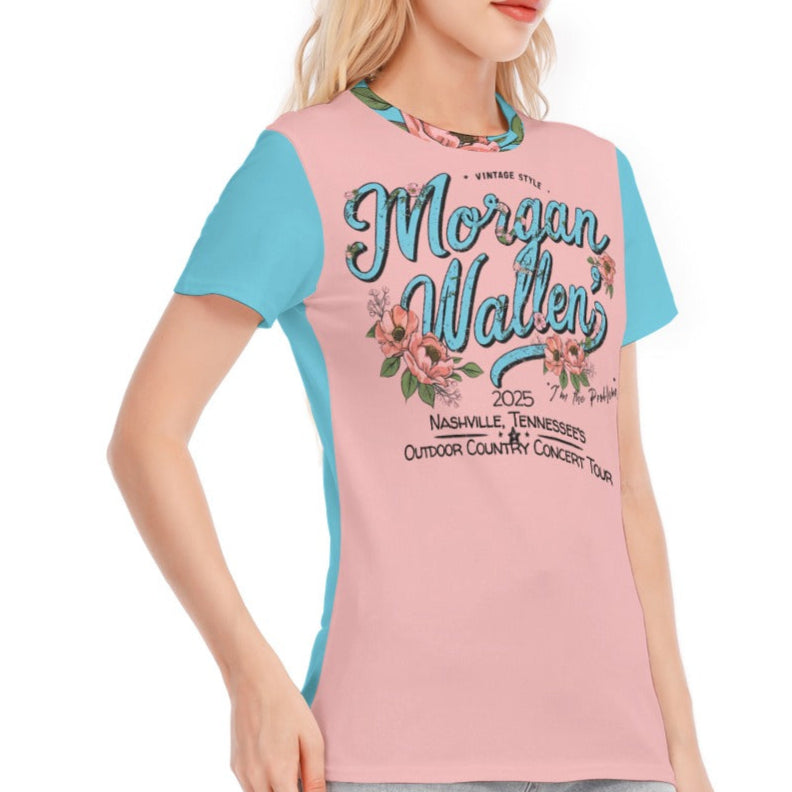 Morgan Wallen Women's Round Neck T-Shirt | 190GSM Cotton