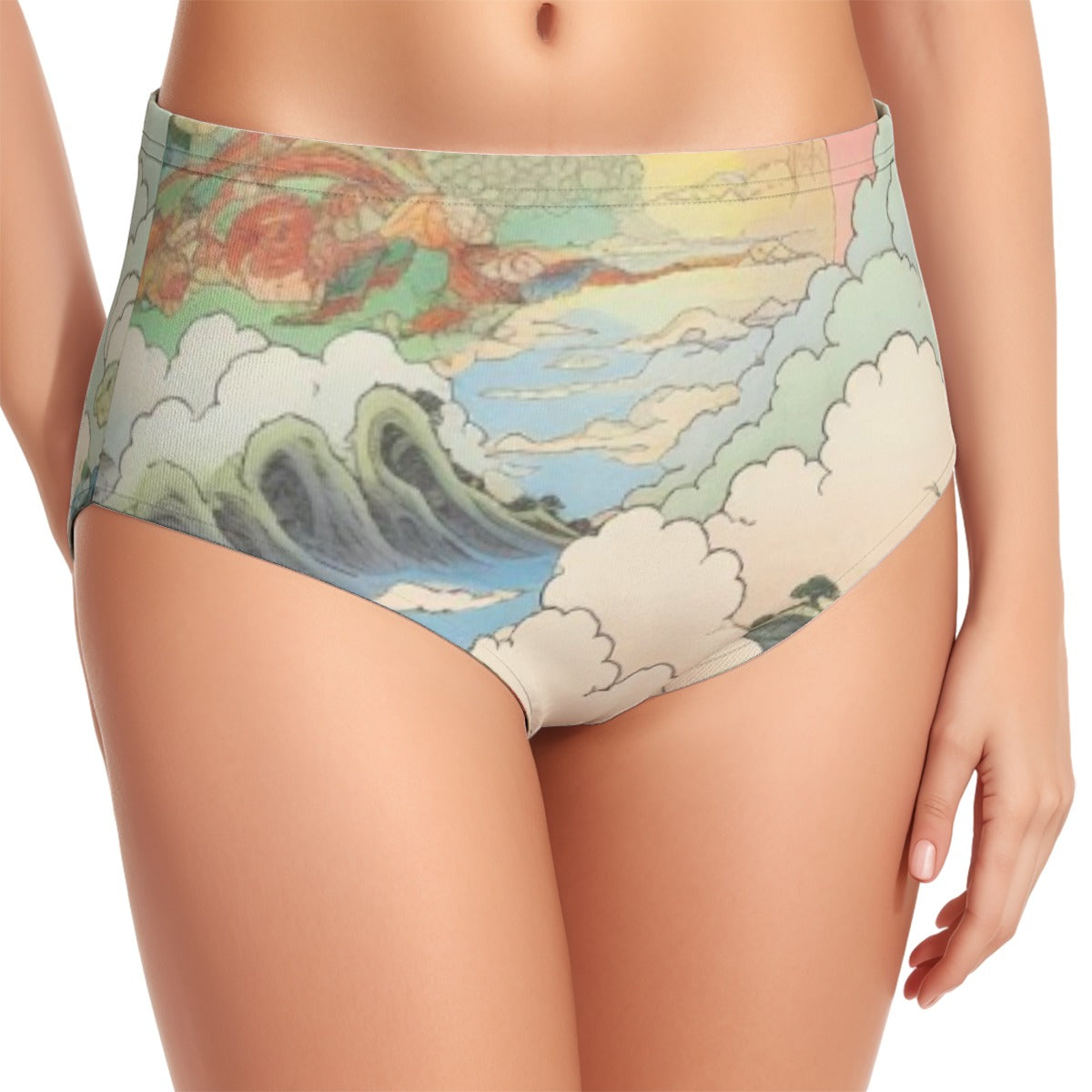 Celestial Serenity Women's Swimsuit Set With Halter