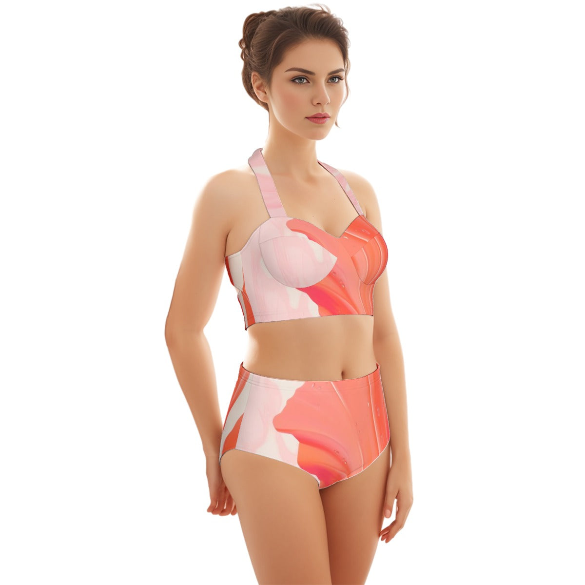 Melon Women's Swimsuit Set With Halter