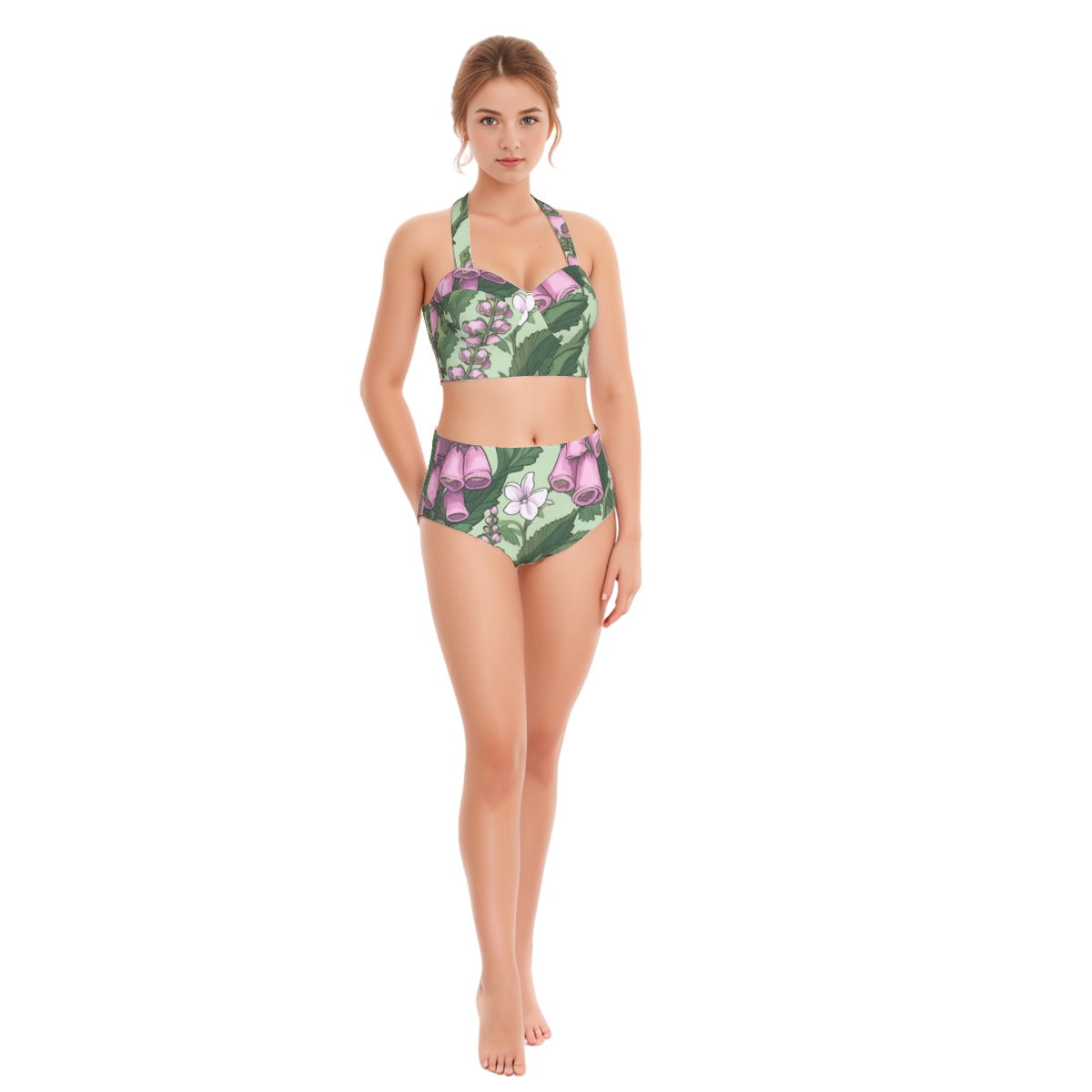 Foxglove Women's Swimsuit Set With Halter