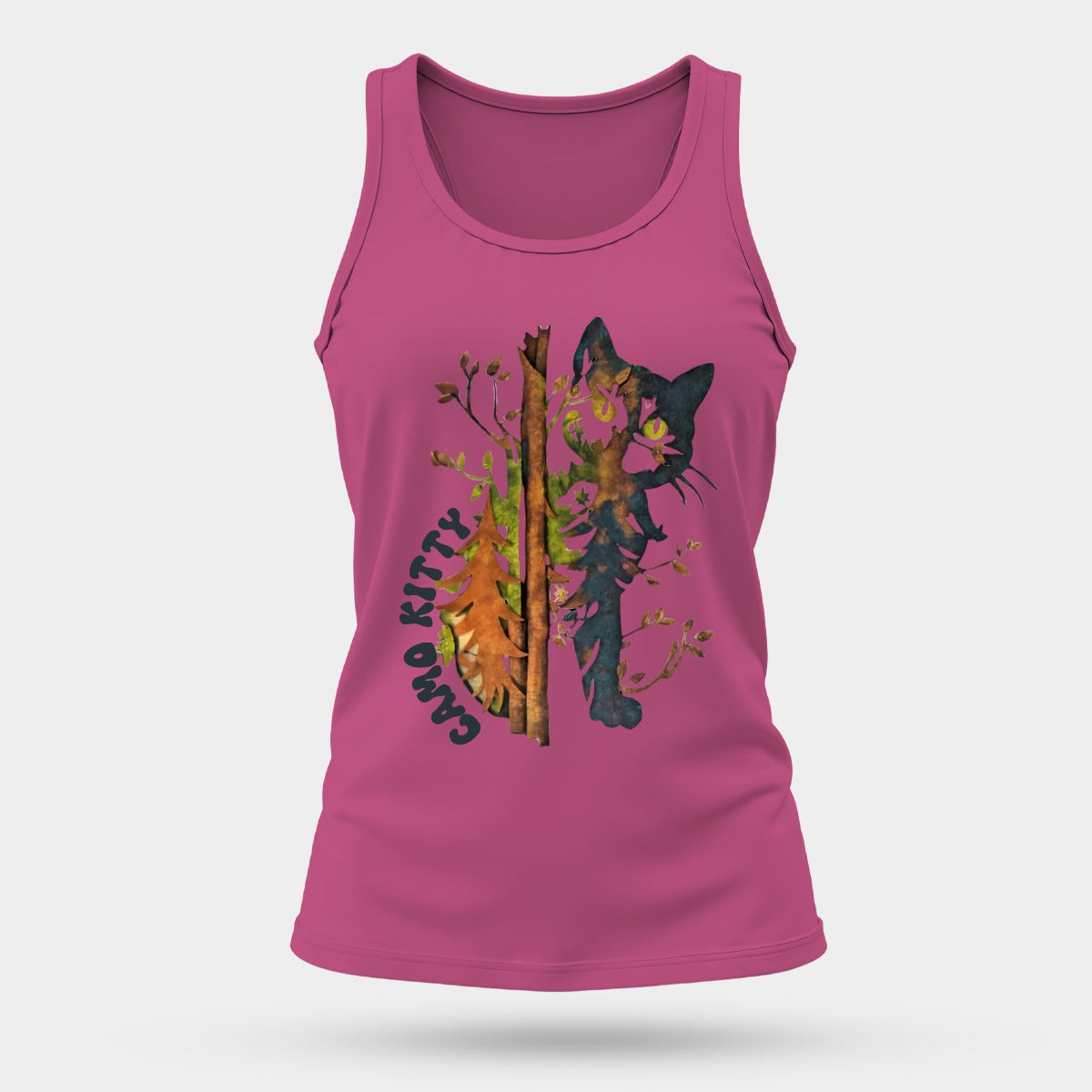 Camo Kitty - Women's Sports Tank Top | 180GSM