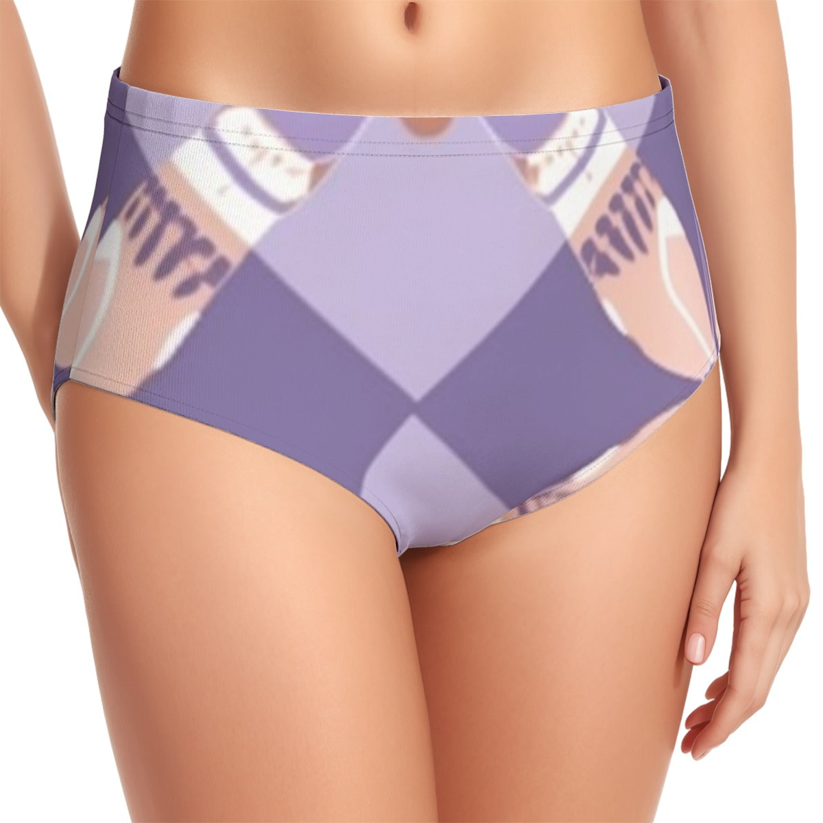 Argyle Pastels Women's Swimsuit Set With Halter