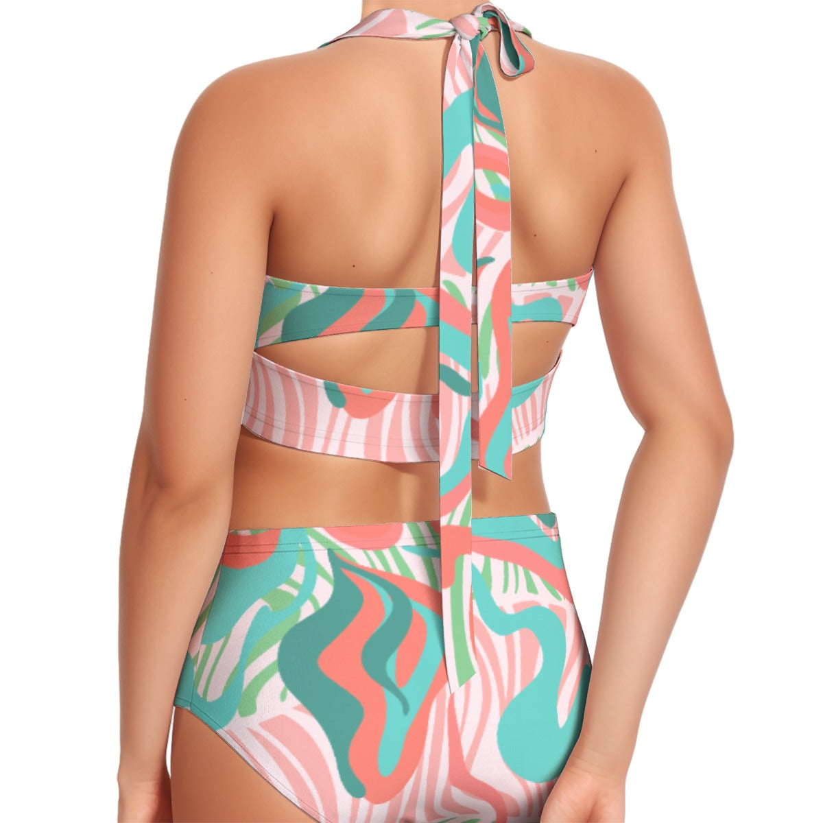 Sorbet Women's Swimsuit Set With Halter